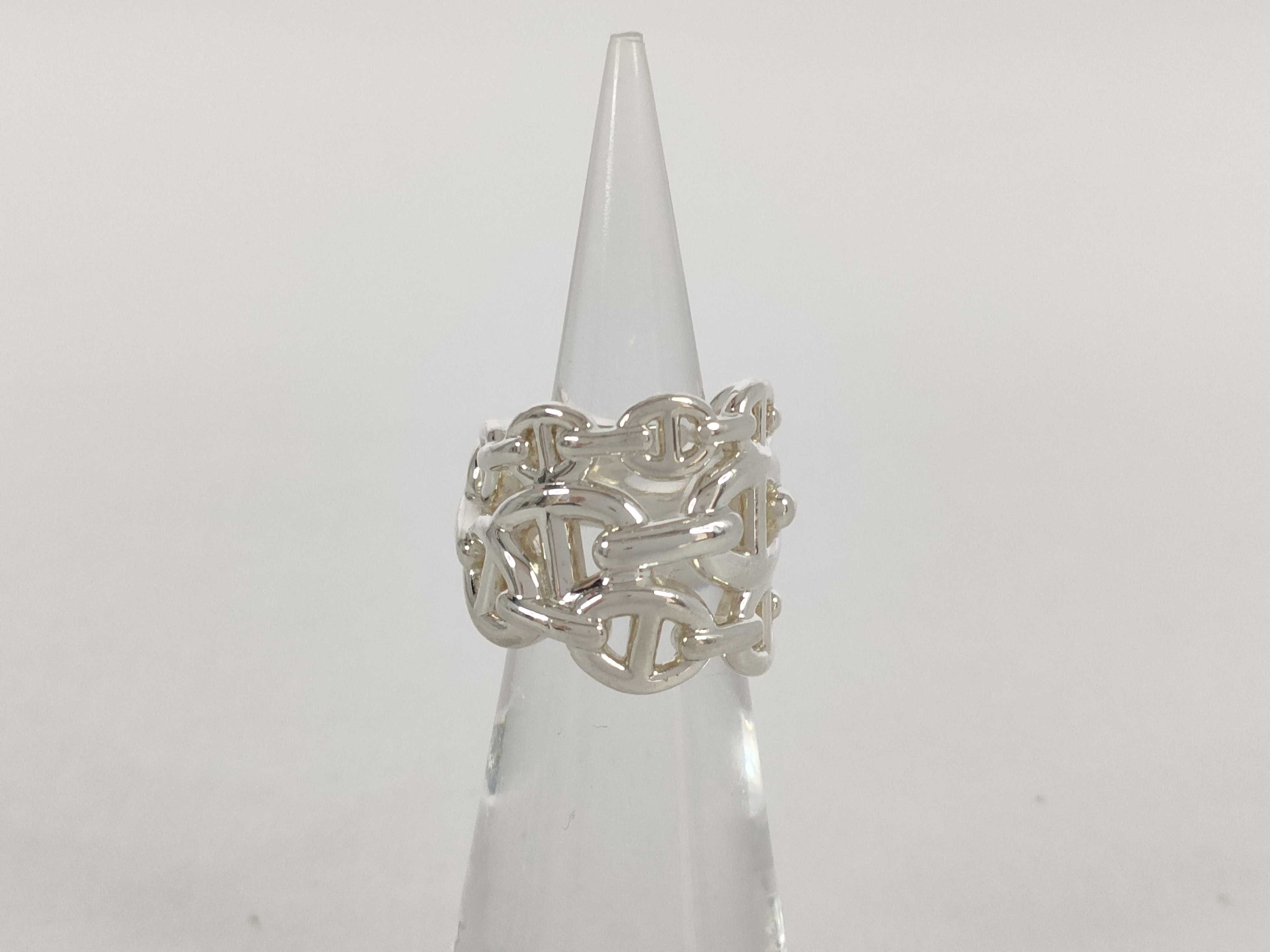 Chaine d'Ancre Enchainée Ring GM 925/13.8g #47 Box Ring