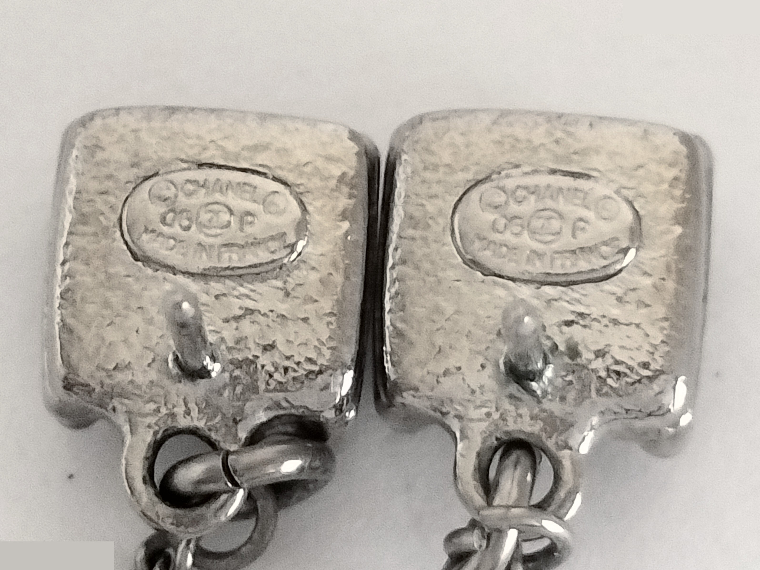Coco Rhinestone Dangle Silver Earrings — view 3