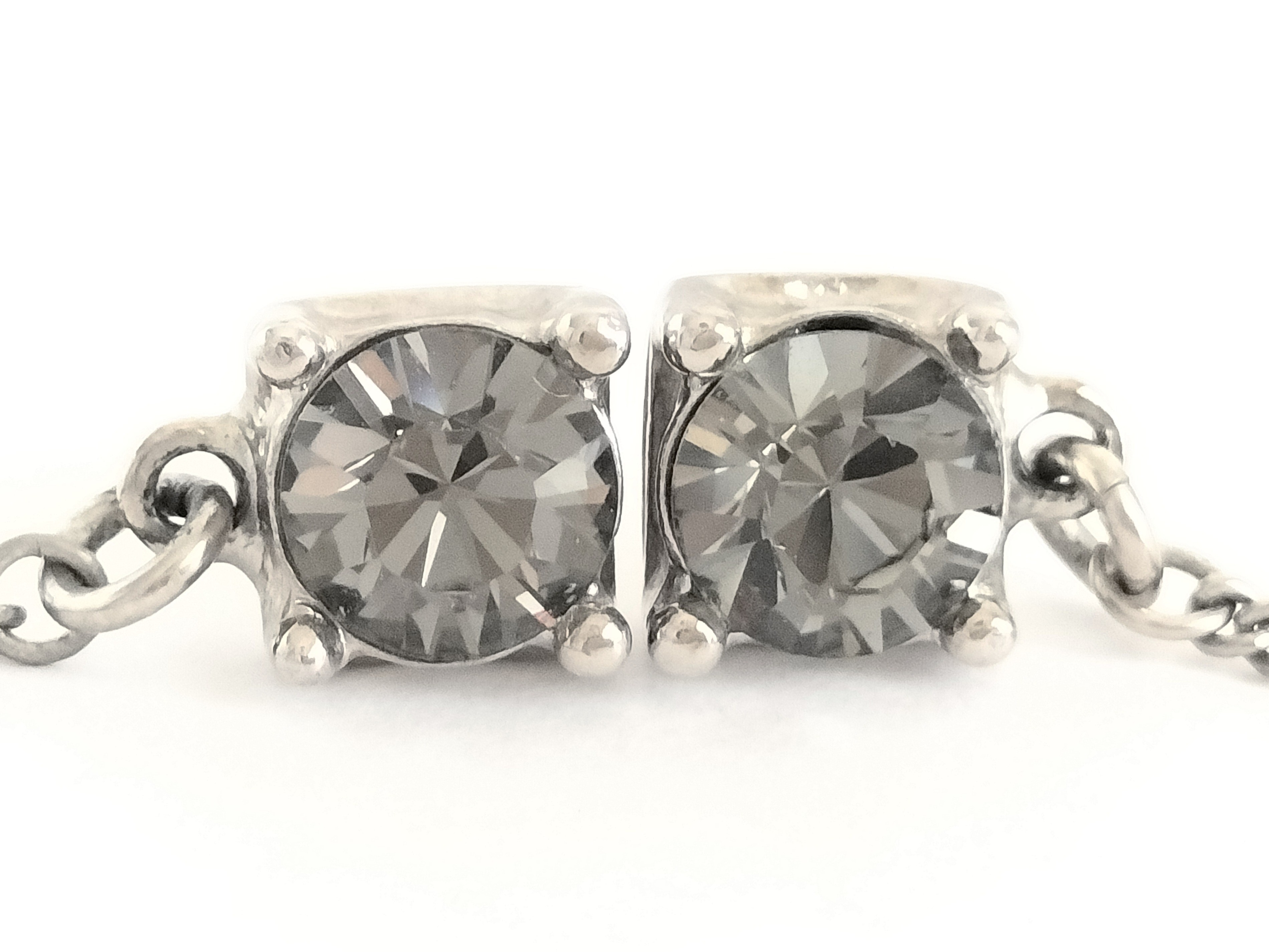 Coco Rhinestone Dangle Silver Earrings — view 6