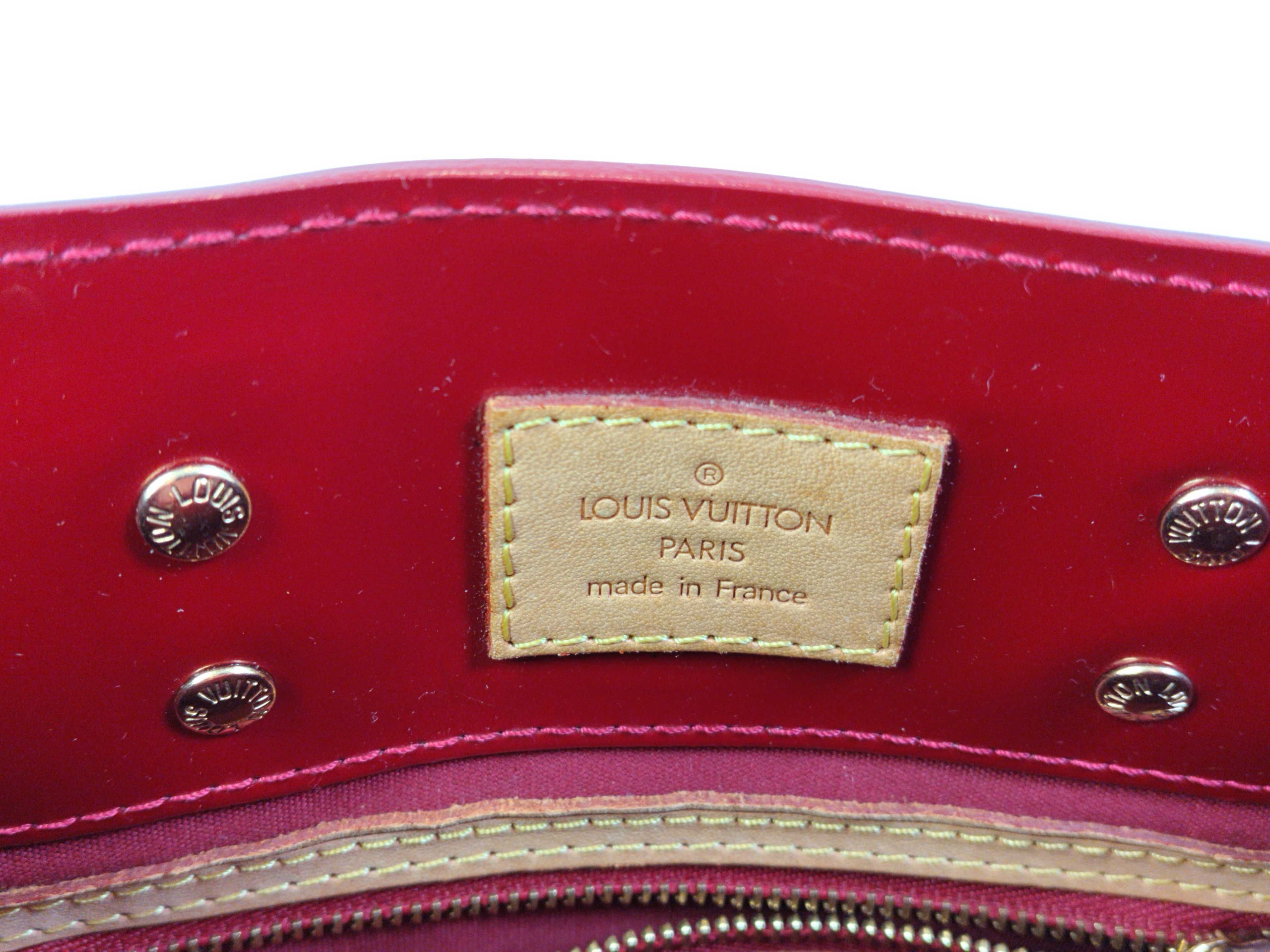 Vernis A. Louis Vuitton Vernis Lead PM Pomme d'Amour Handbag Red Handbag — view 11