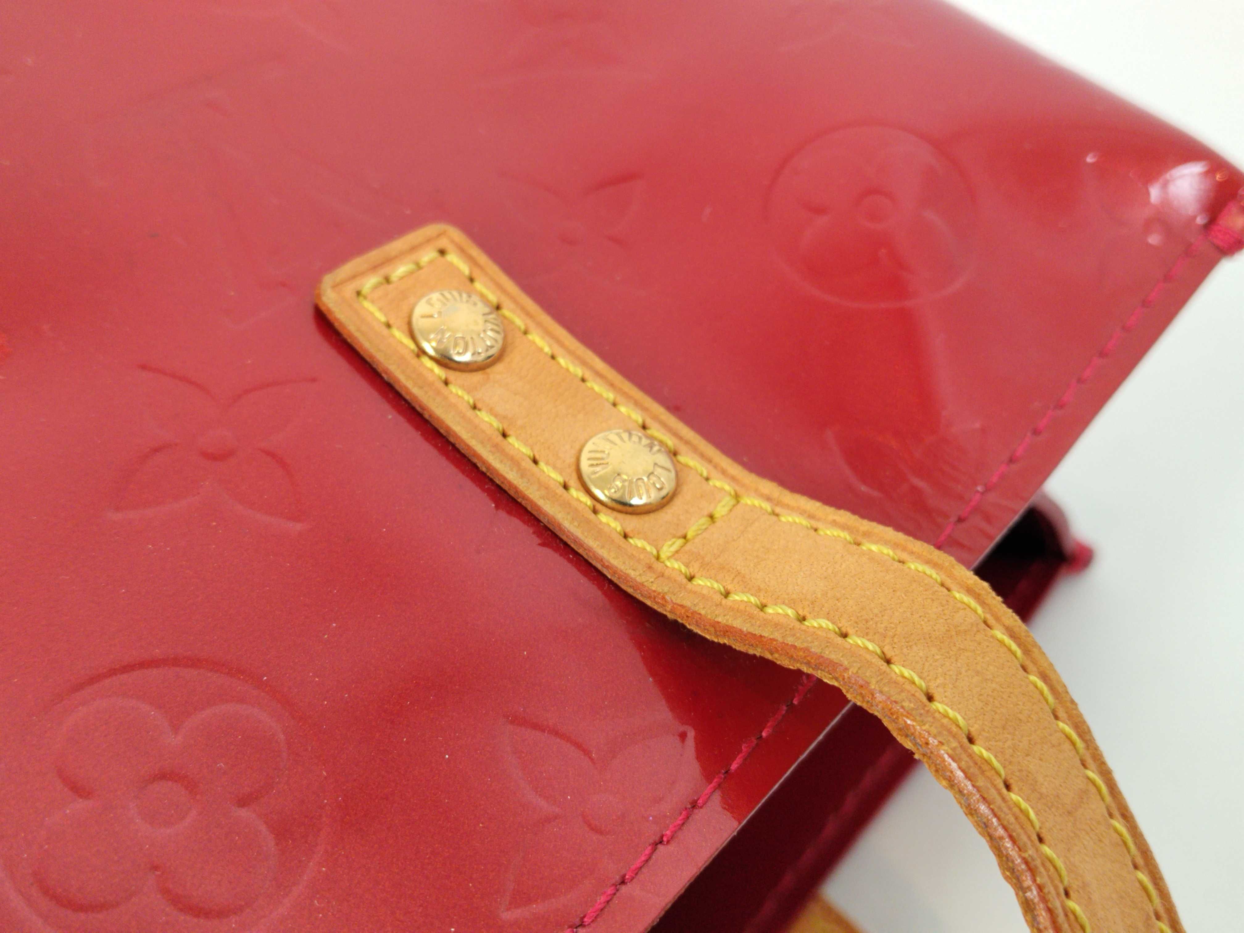 Vernis A. Louis Vuitton Vernis Lead PM Pomme d'Amour Handbag Red Handbag — view 6