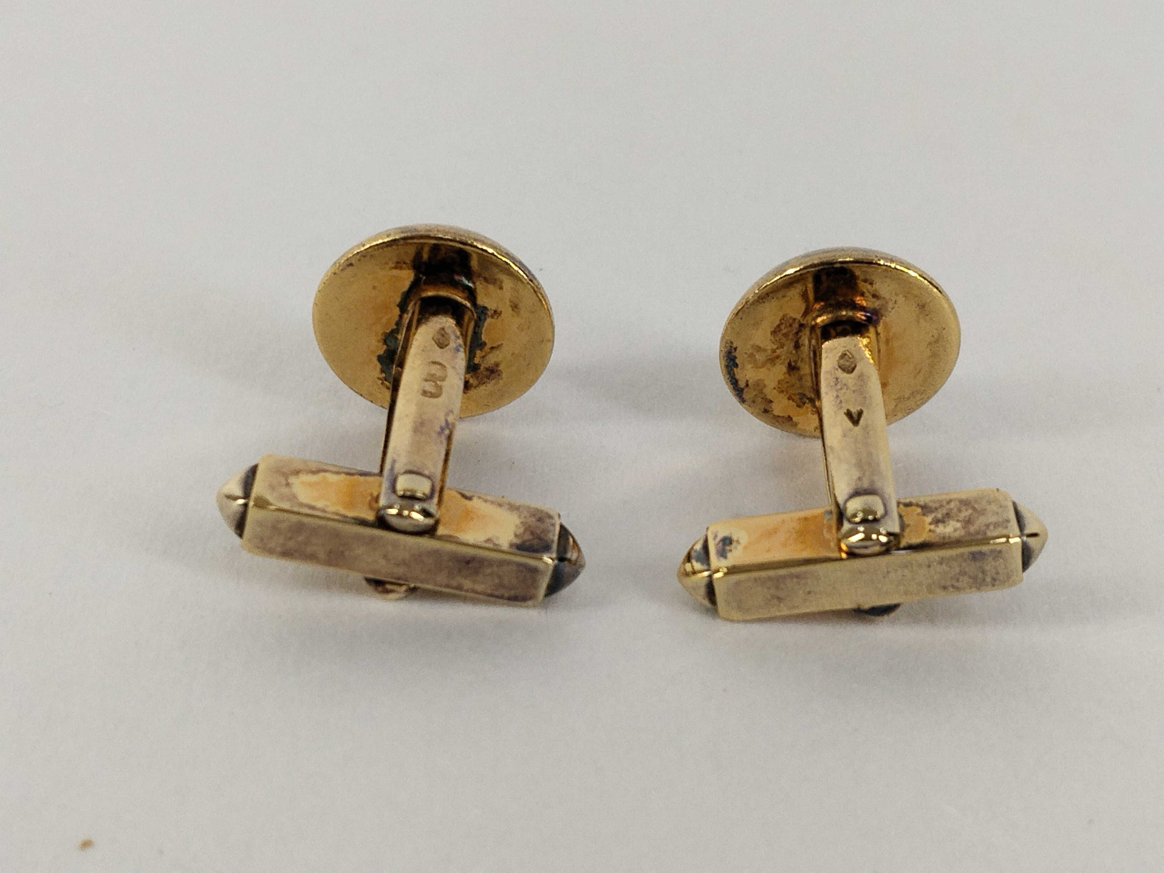 cufflinks (discolored) - Tie clip and cufflinks included. — view 3