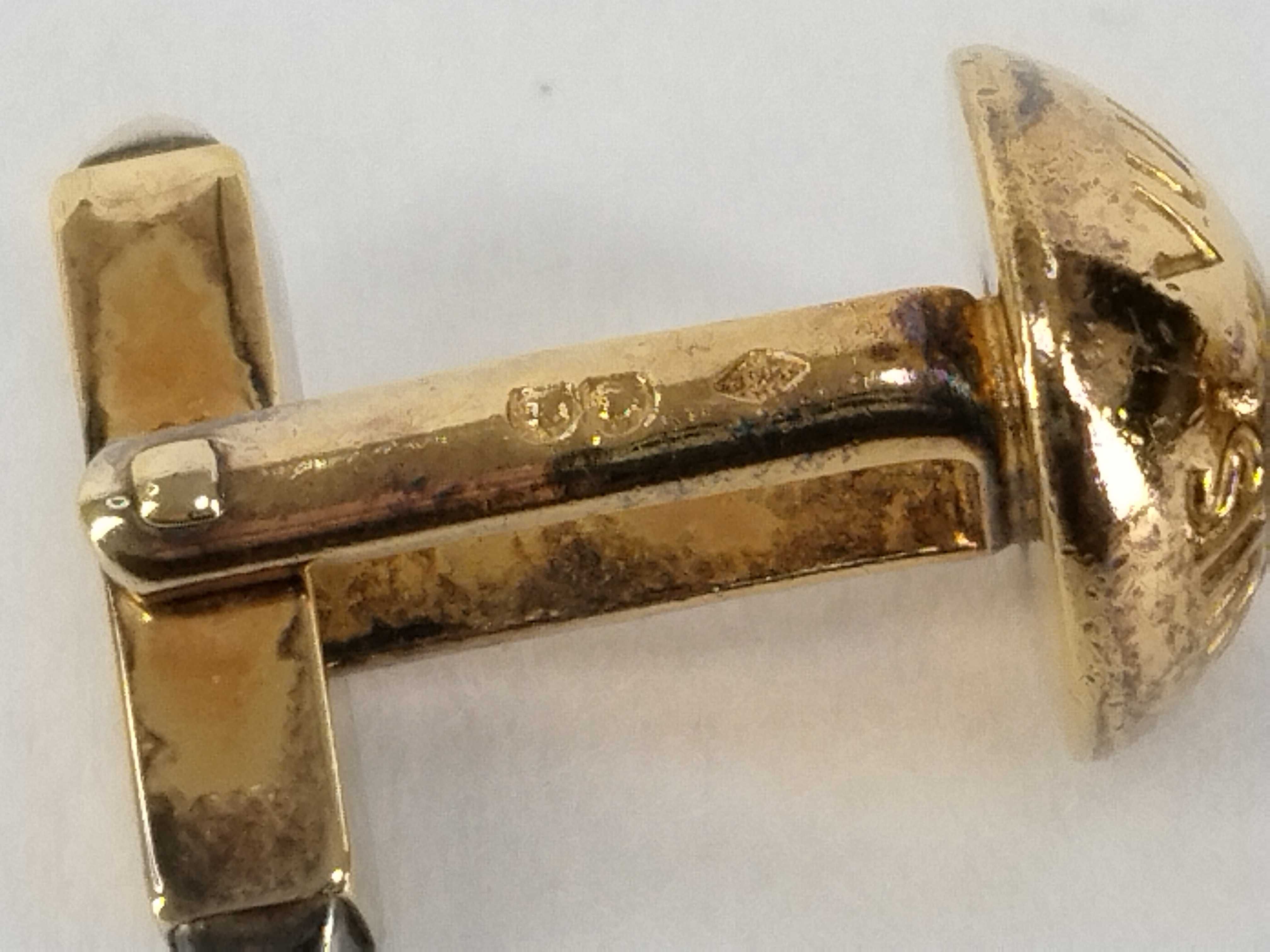 cufflinks (discolored) - Tie clip and cufflinks included. — view 5