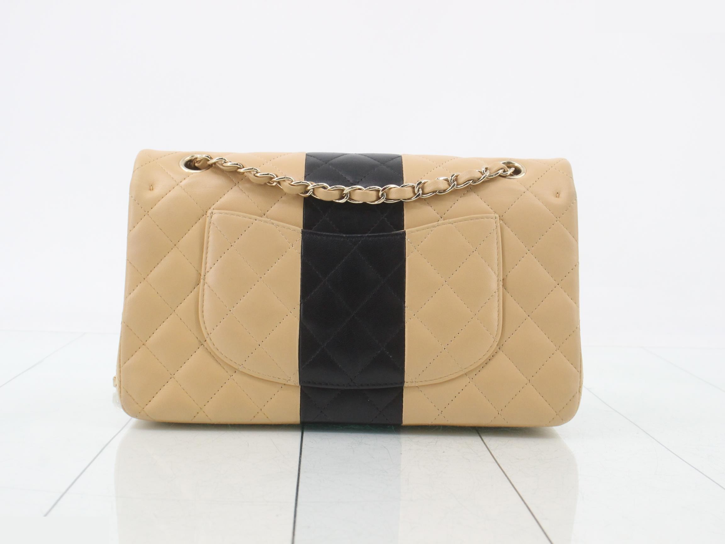 Matelassé Lambskin Chain Shoulder Bag with Plate — view 2