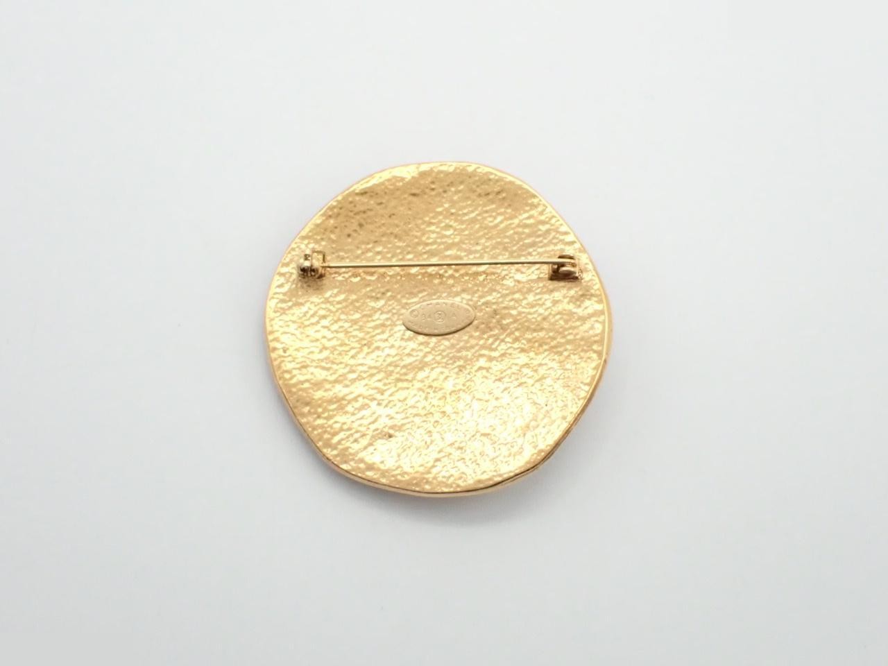 Coco Mark Gold Brooch — view 2