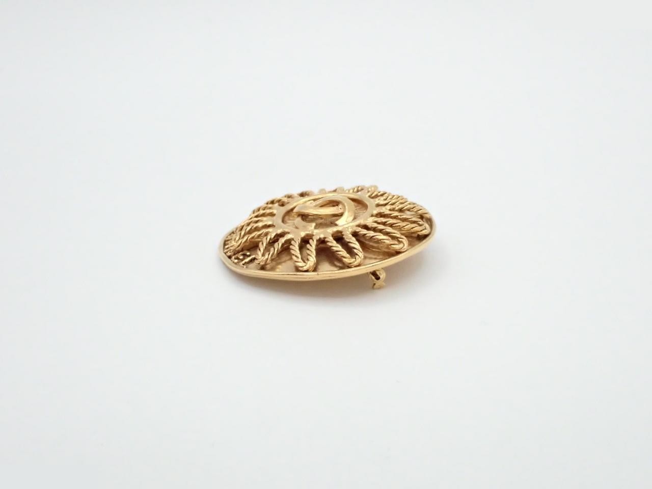 Coco Mark Gold Brooch — view 3