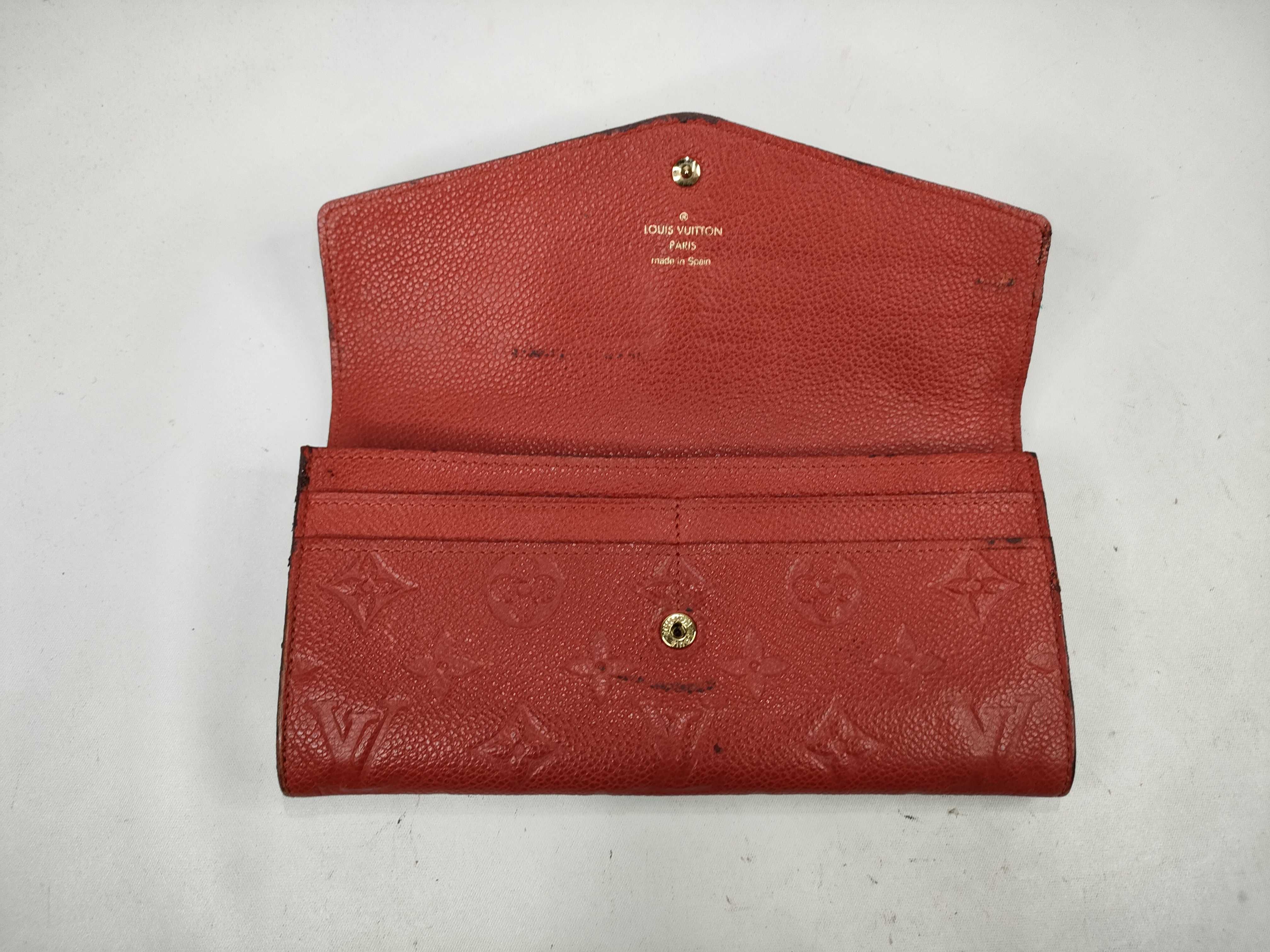 Monogram Empreinte Portefeuille Curieuse M60302 Empreinte Red Coin Case Embossed Initial Wallet — view 12
