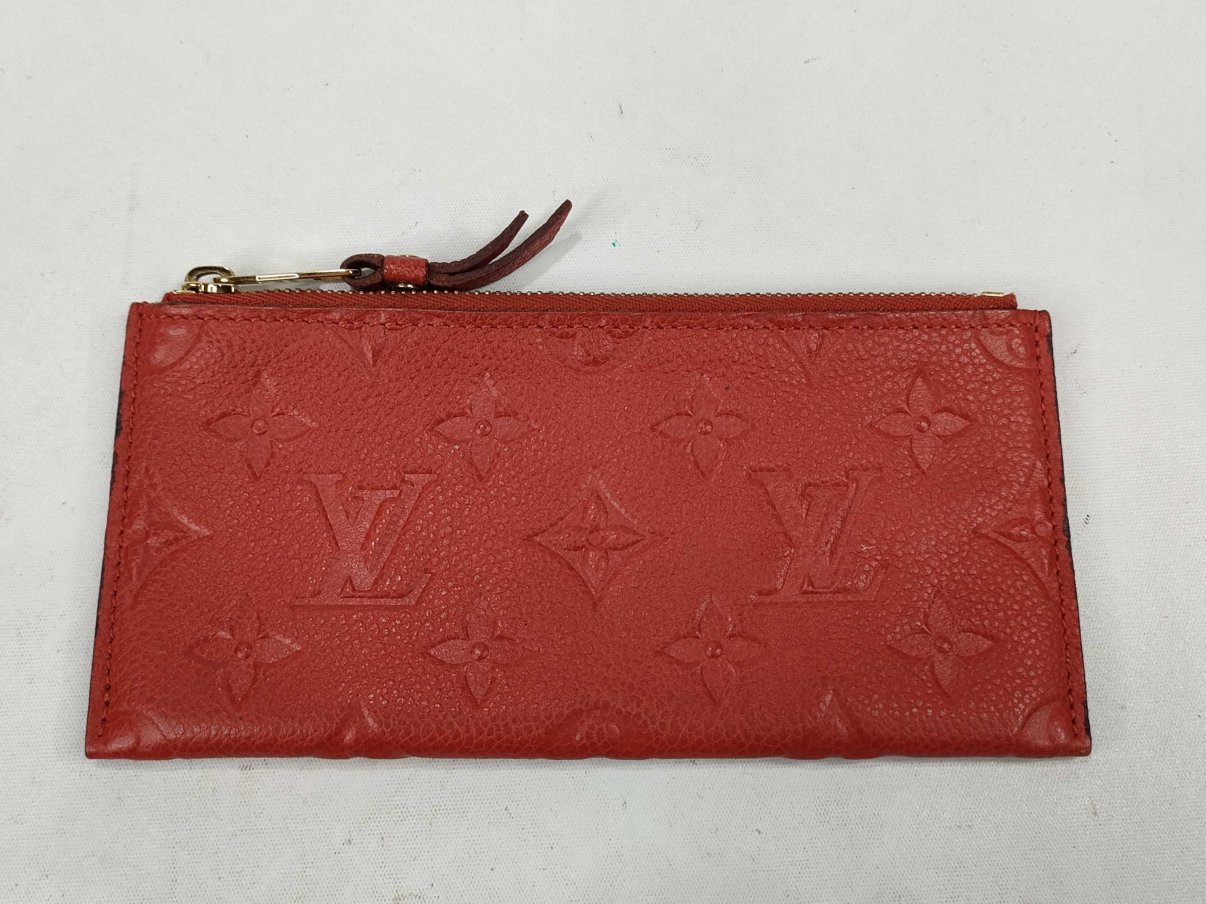 Monogram Empreinte Portefeuille Curieuse M60302 Empreinte Red Coin Case Embossed Initial Wallet — view 13