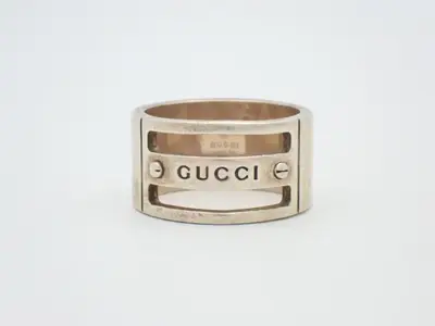 Ring, logo wide ring, size 61, AG925, 12.3g, stamped 20, actual size #19