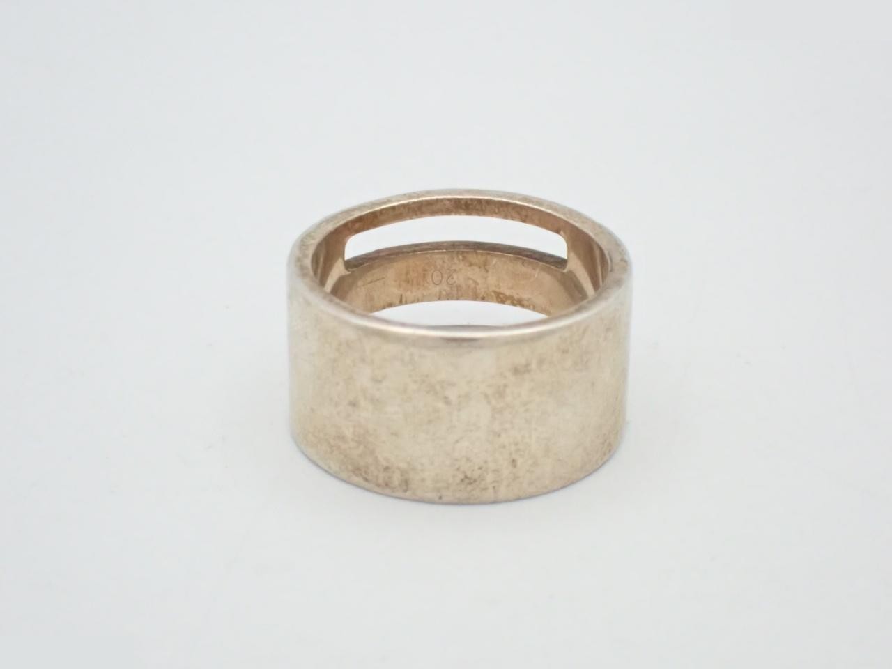 Ring, logo wide ring, size 61, AG925, 12.3g, stamped 20, actual size #19 — view 2