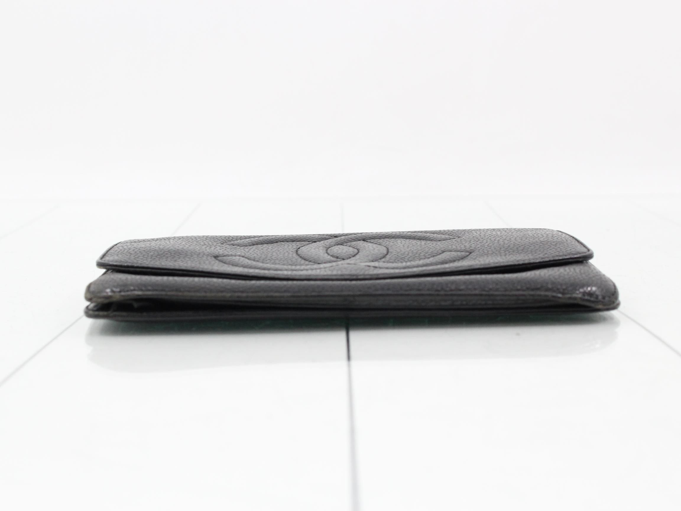 Caviar leather long wallet — view 3