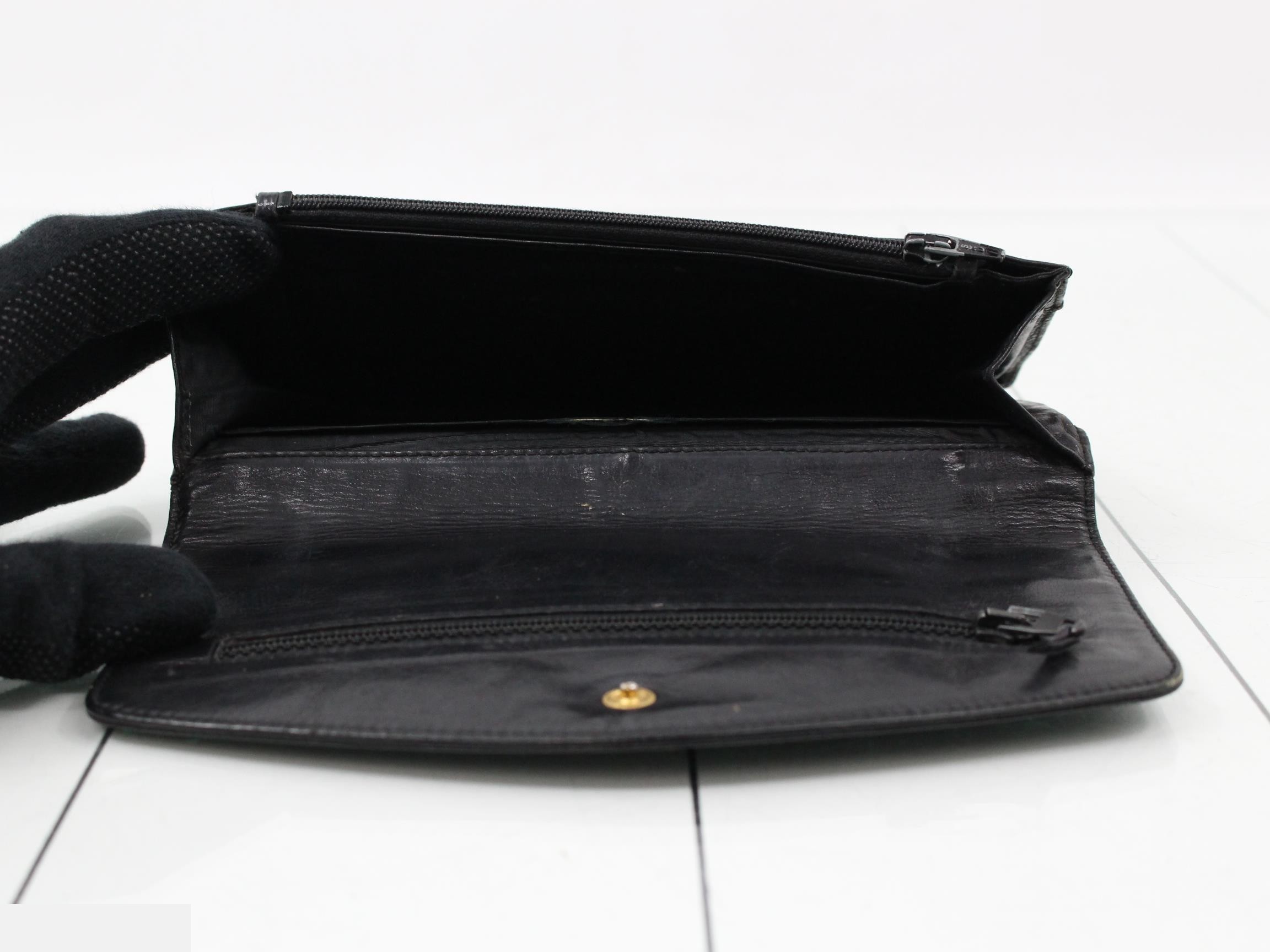Caviar leather long wallet — view 4