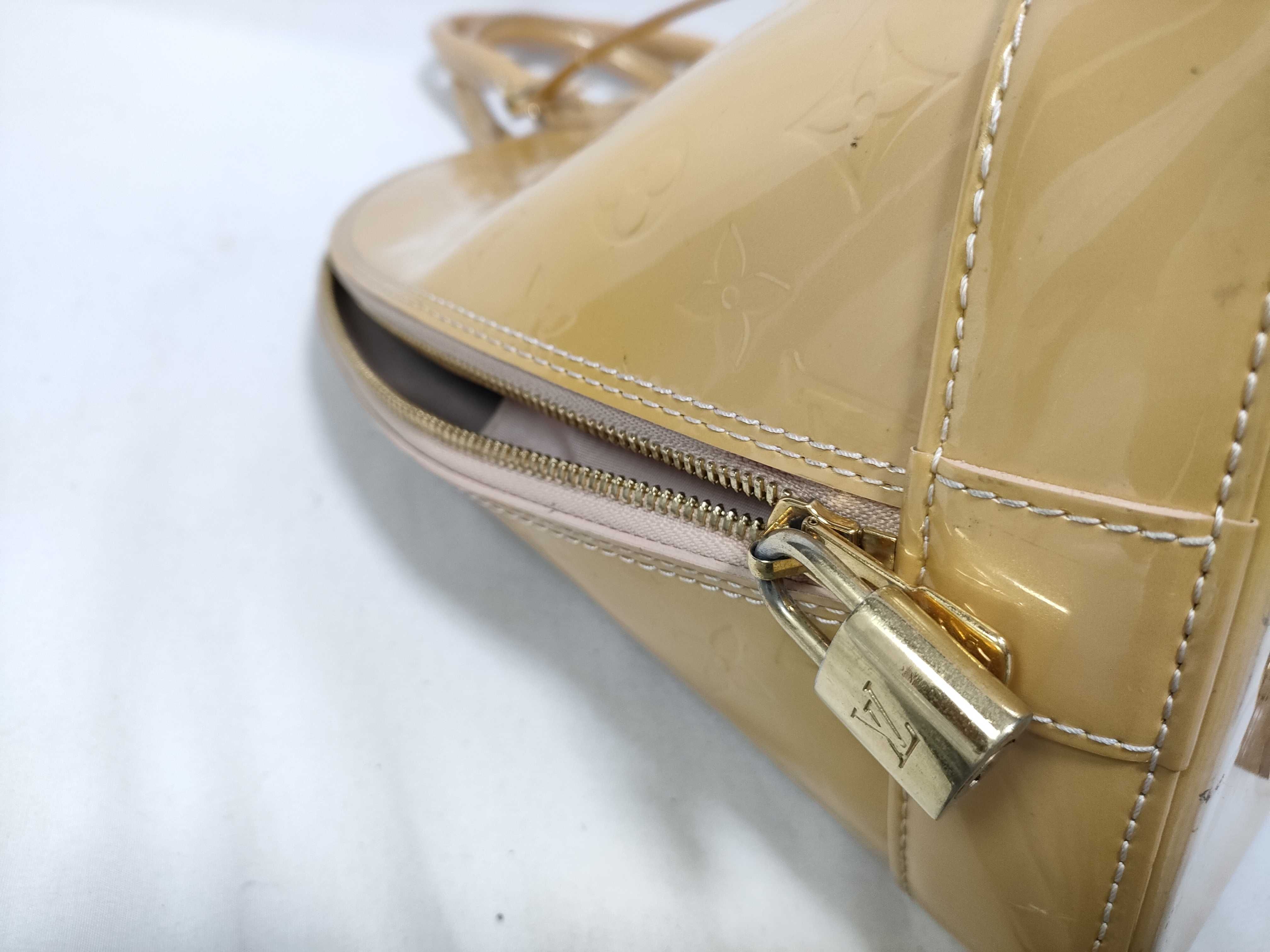 Vernis Alma GM Vernis Yellow Handbag — view 7