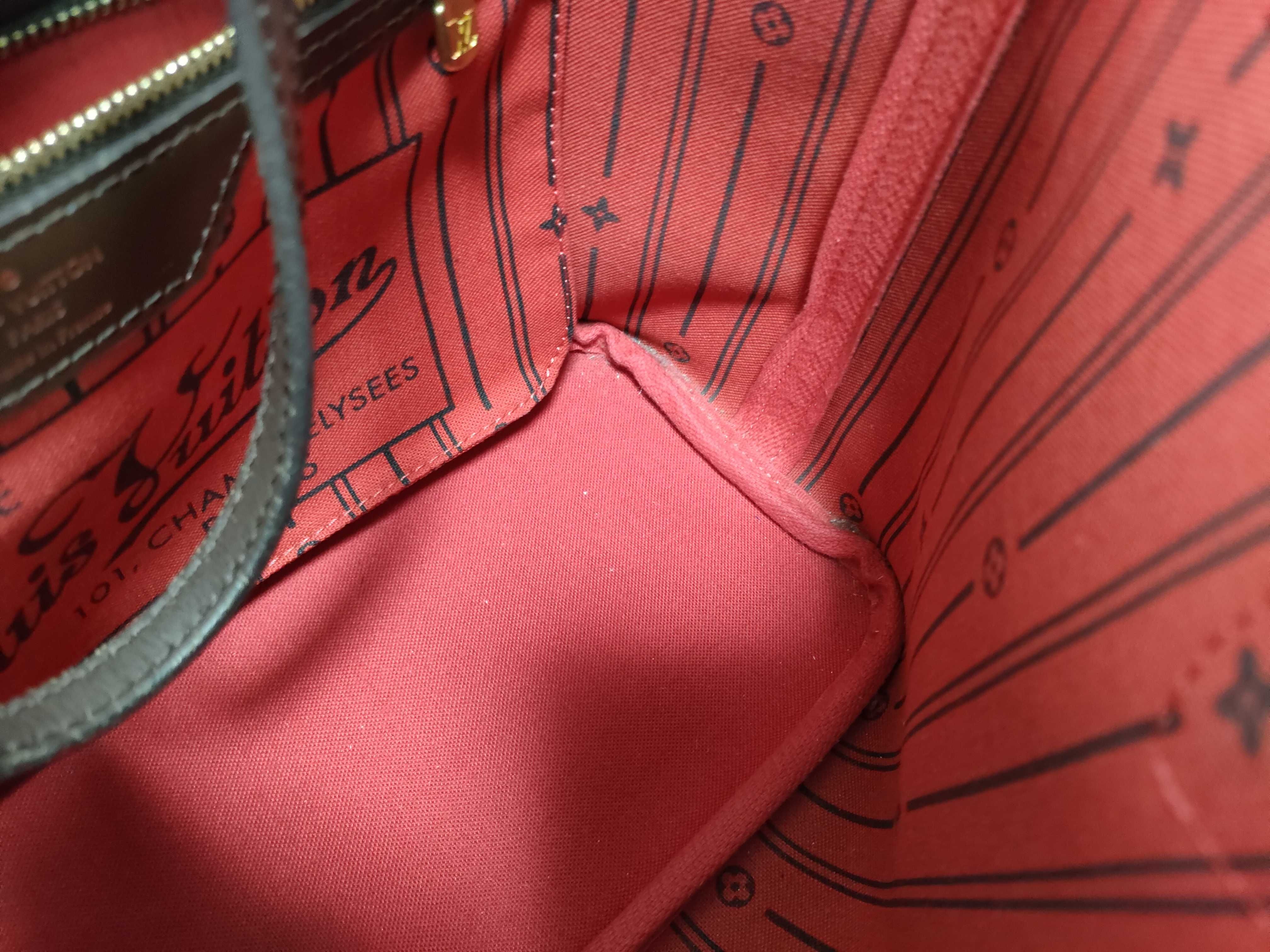 Damier Leather Neverfull PM Shoulder Tote Bag — view 12
