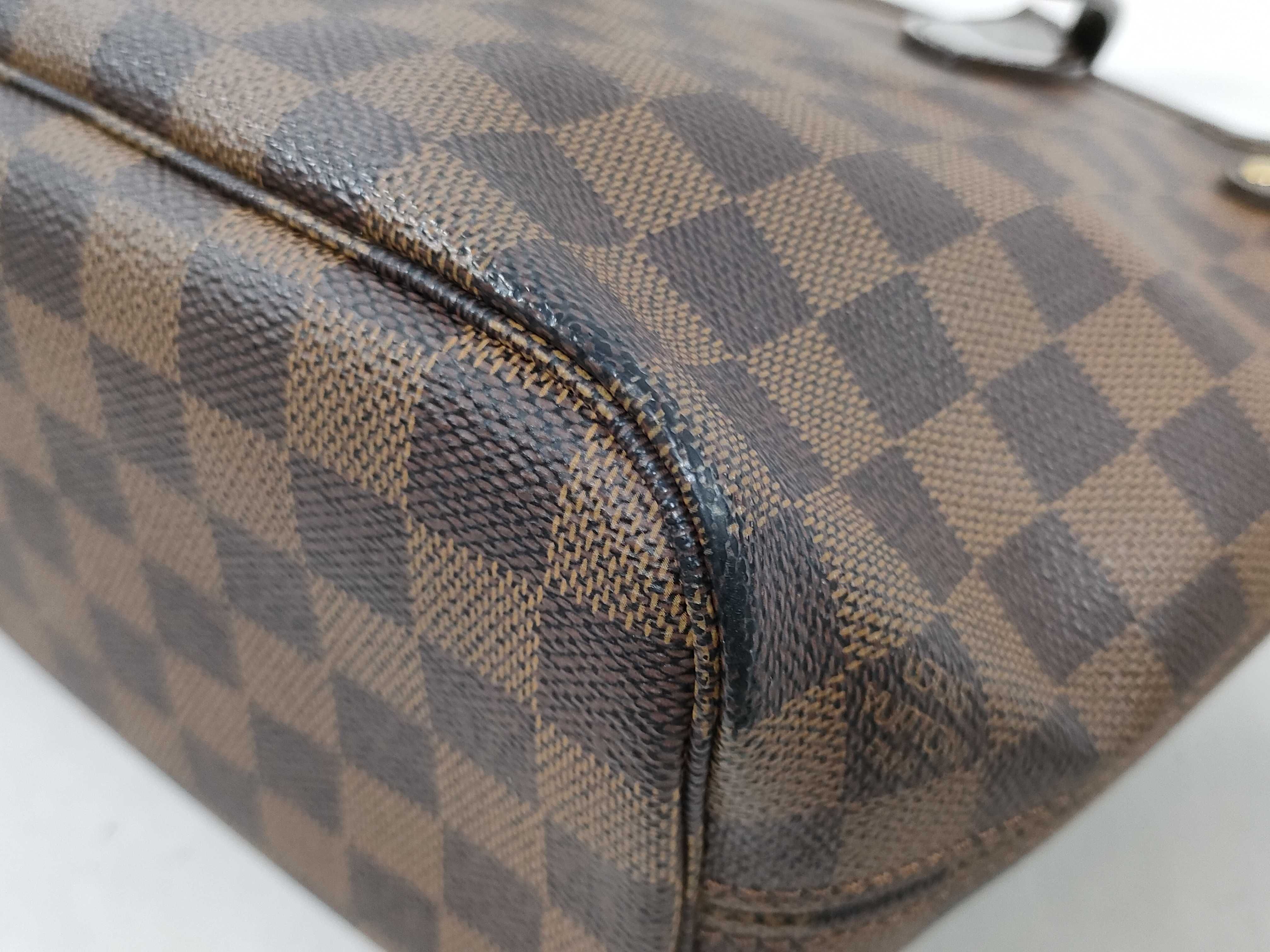 Damier Leather Neverfull PM Shoulder Tote Bag — view 7