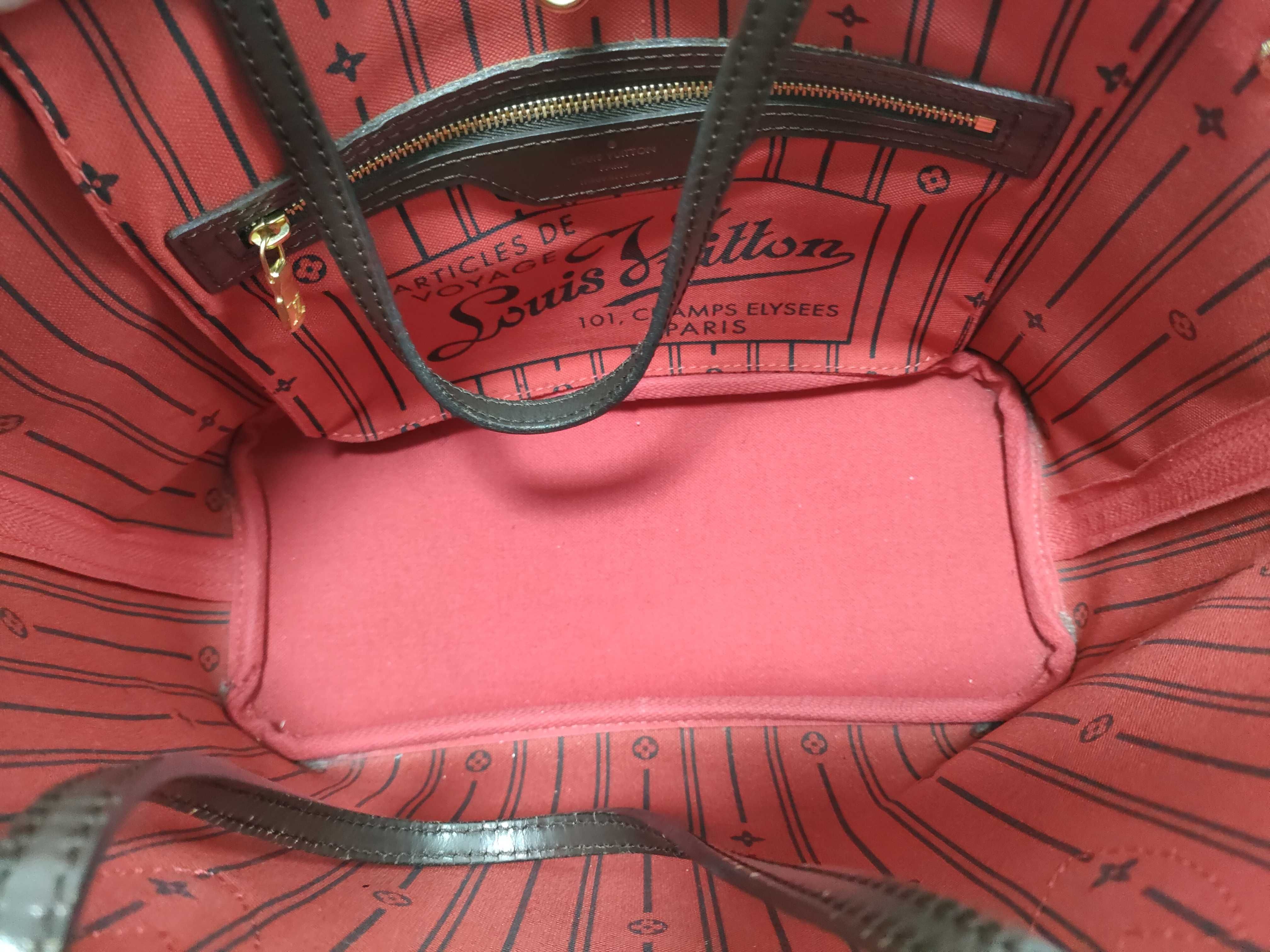 Damier Leather Neverfull PM Shoulder Tote Bag — view 8