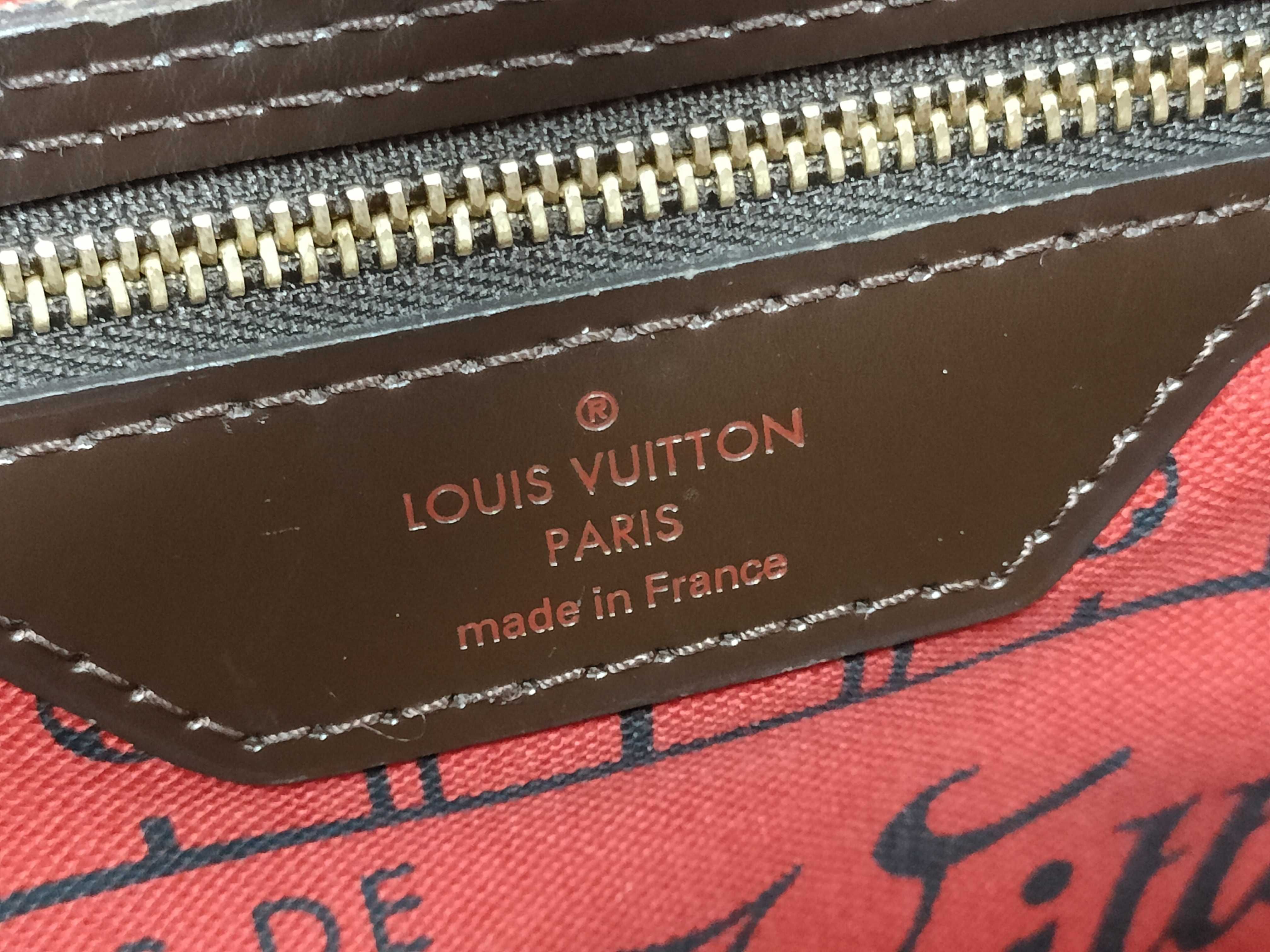 Damier Leather Neverfull PM Shoulder Tote Bag — view 10