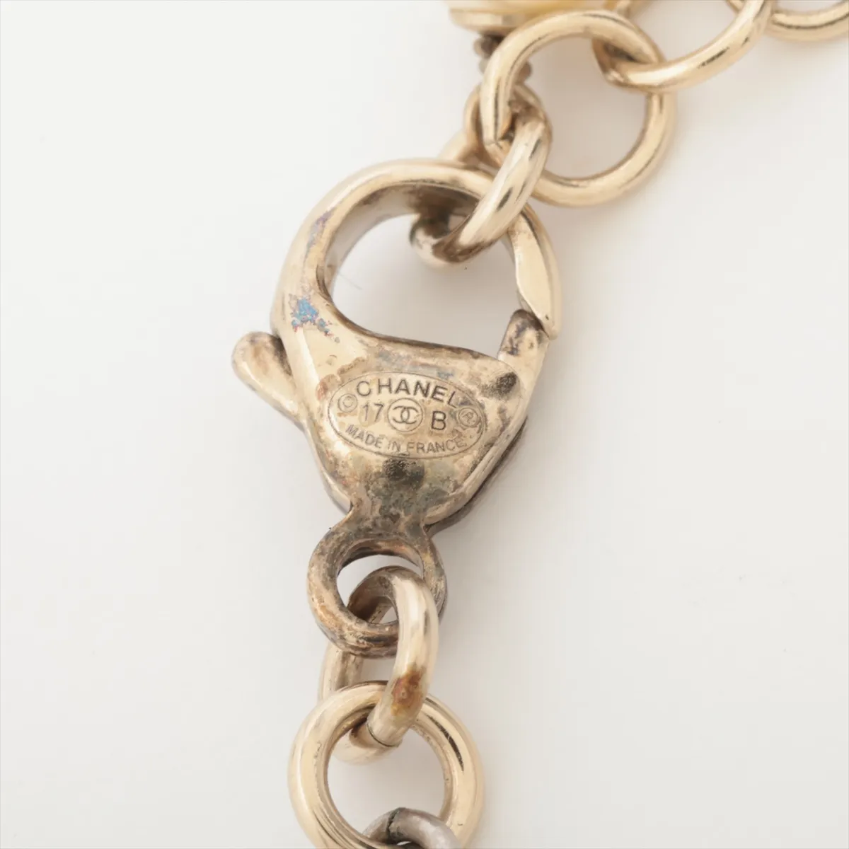 Cocomark 17B Necklace GP x Rhinestone x Fake Pearl Gold — view 5