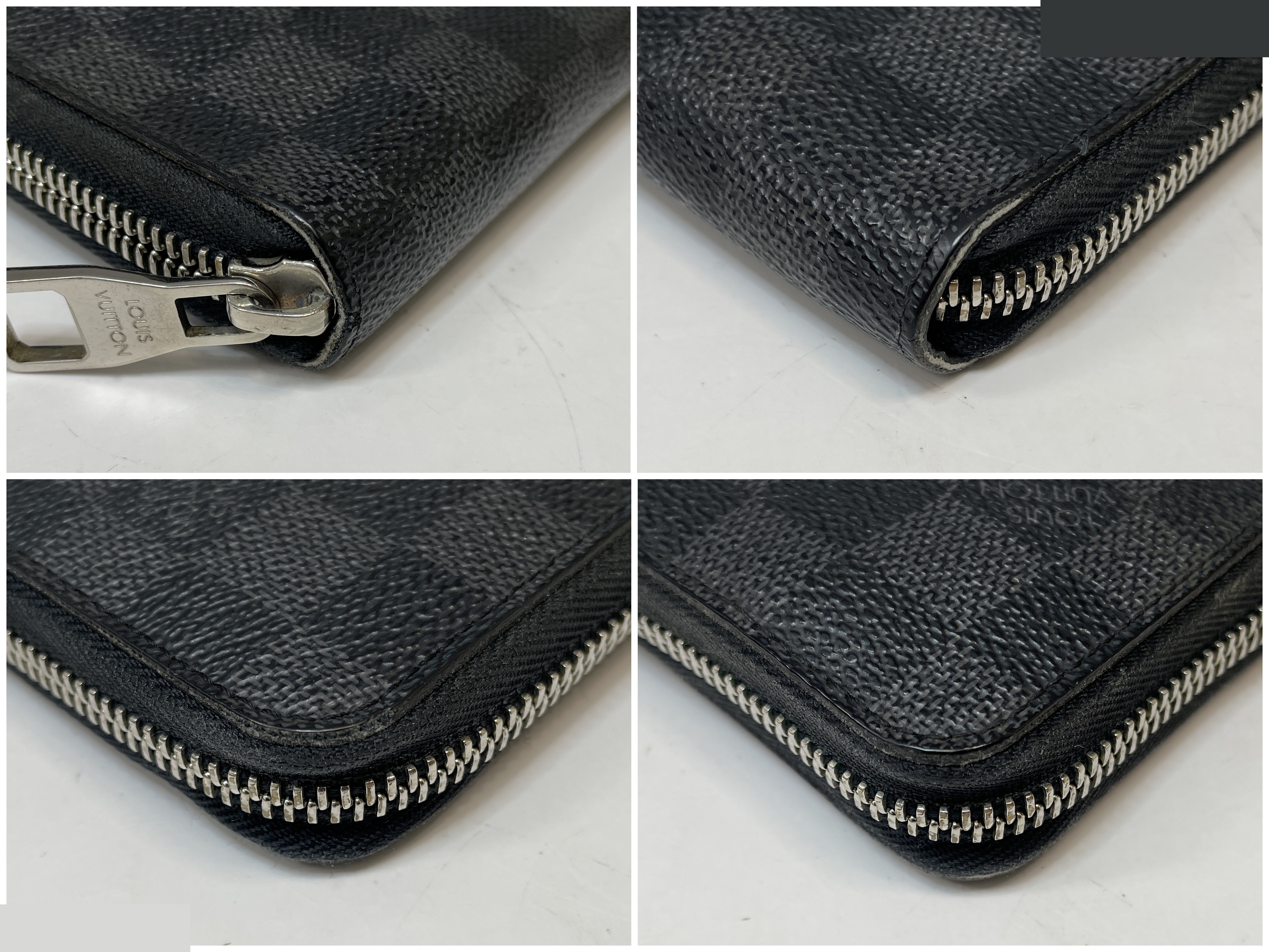 Damier Graphite Zippy Organizer Long Wallet, Black — view 7