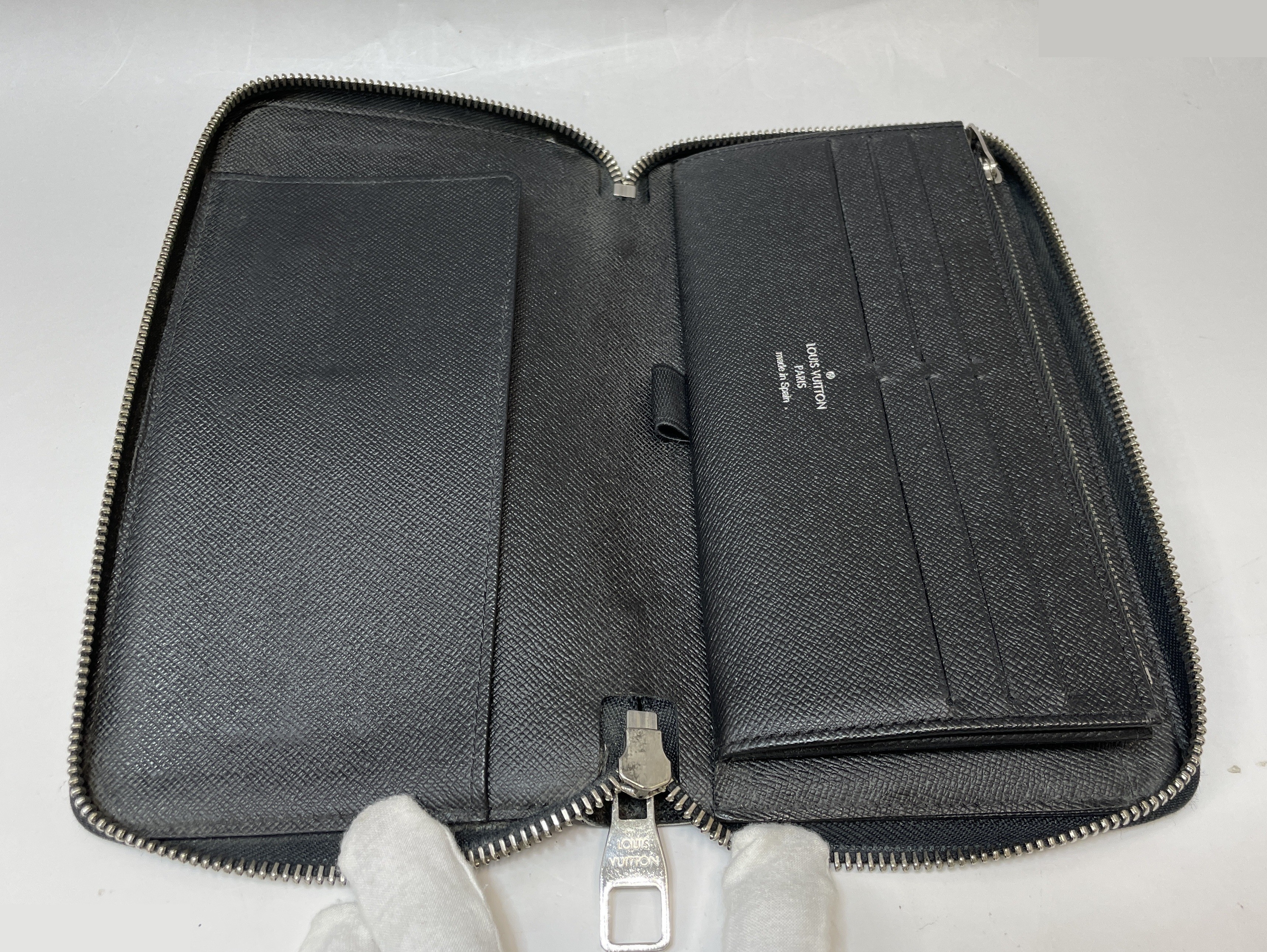 Damier Graphite Zippy Organizer Long Wallet, Black — view 8