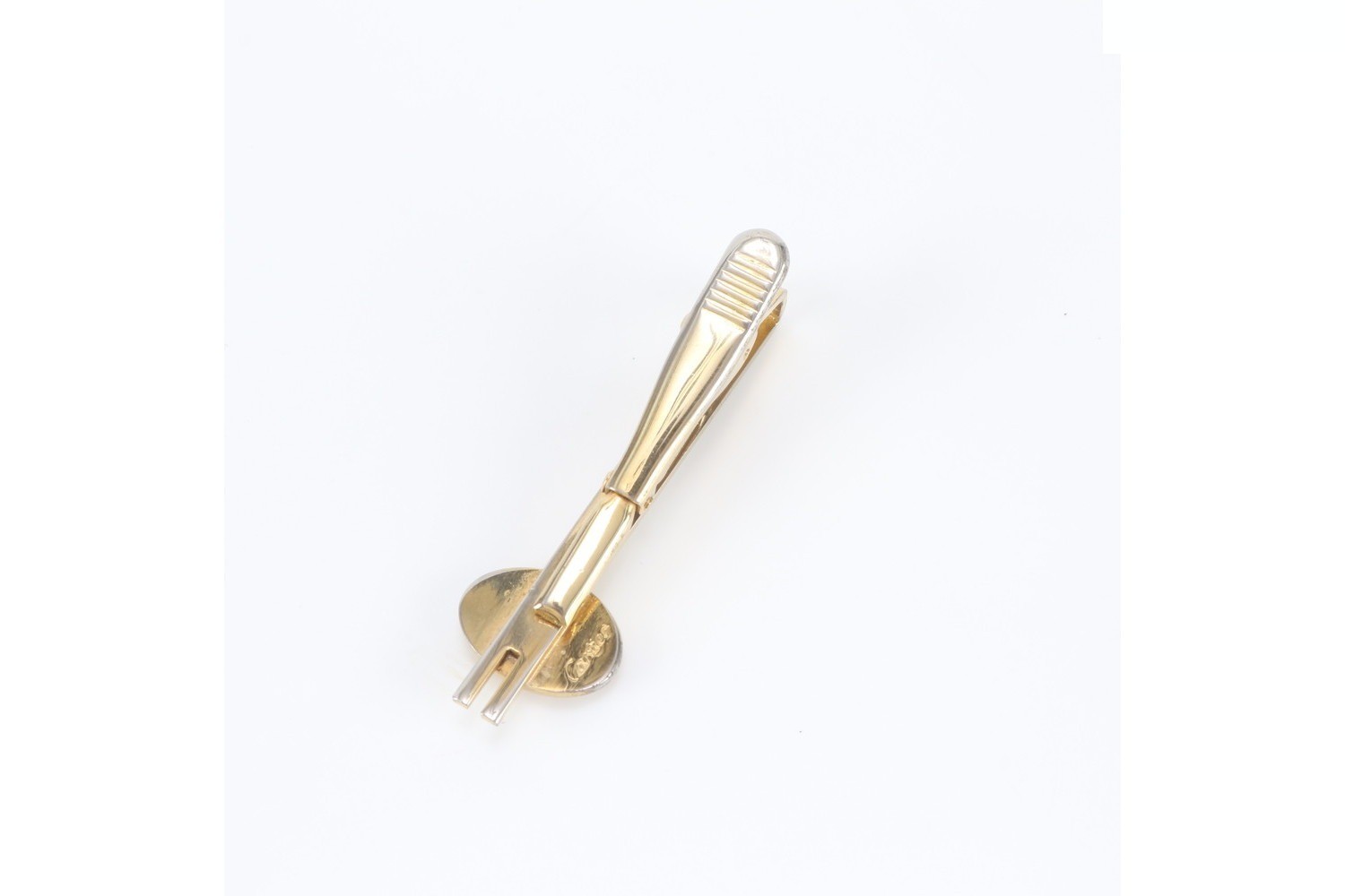 2C Double C Tie Pin Gold Accessory — view 2