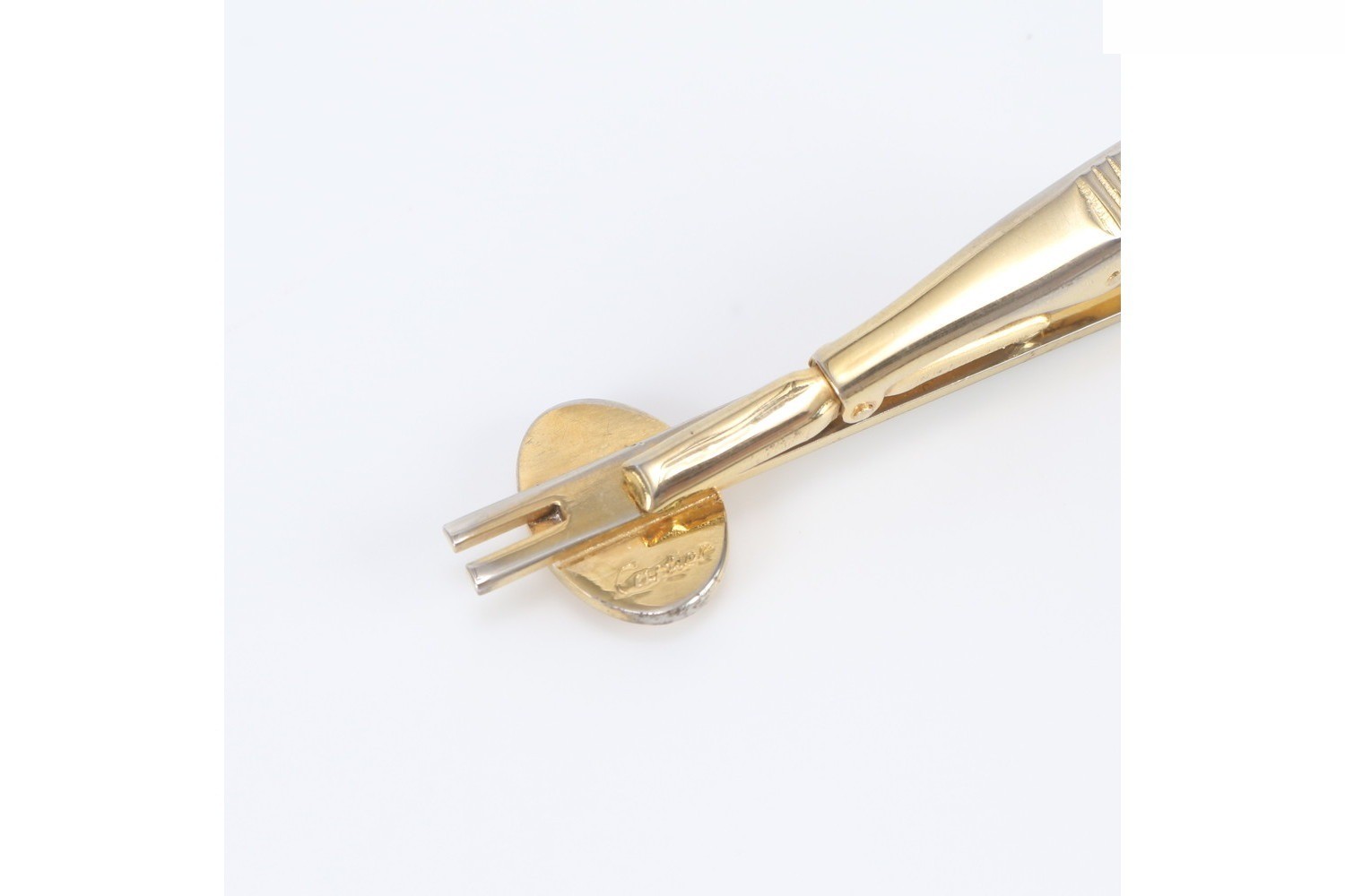 2C Double C Tie Pin Gold Accessory — view 4