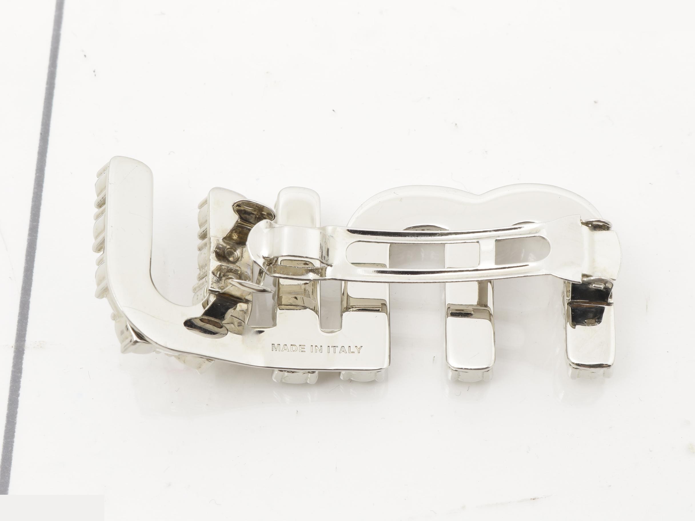 Rhinestone hairpin, silver, gold plated. — view 2