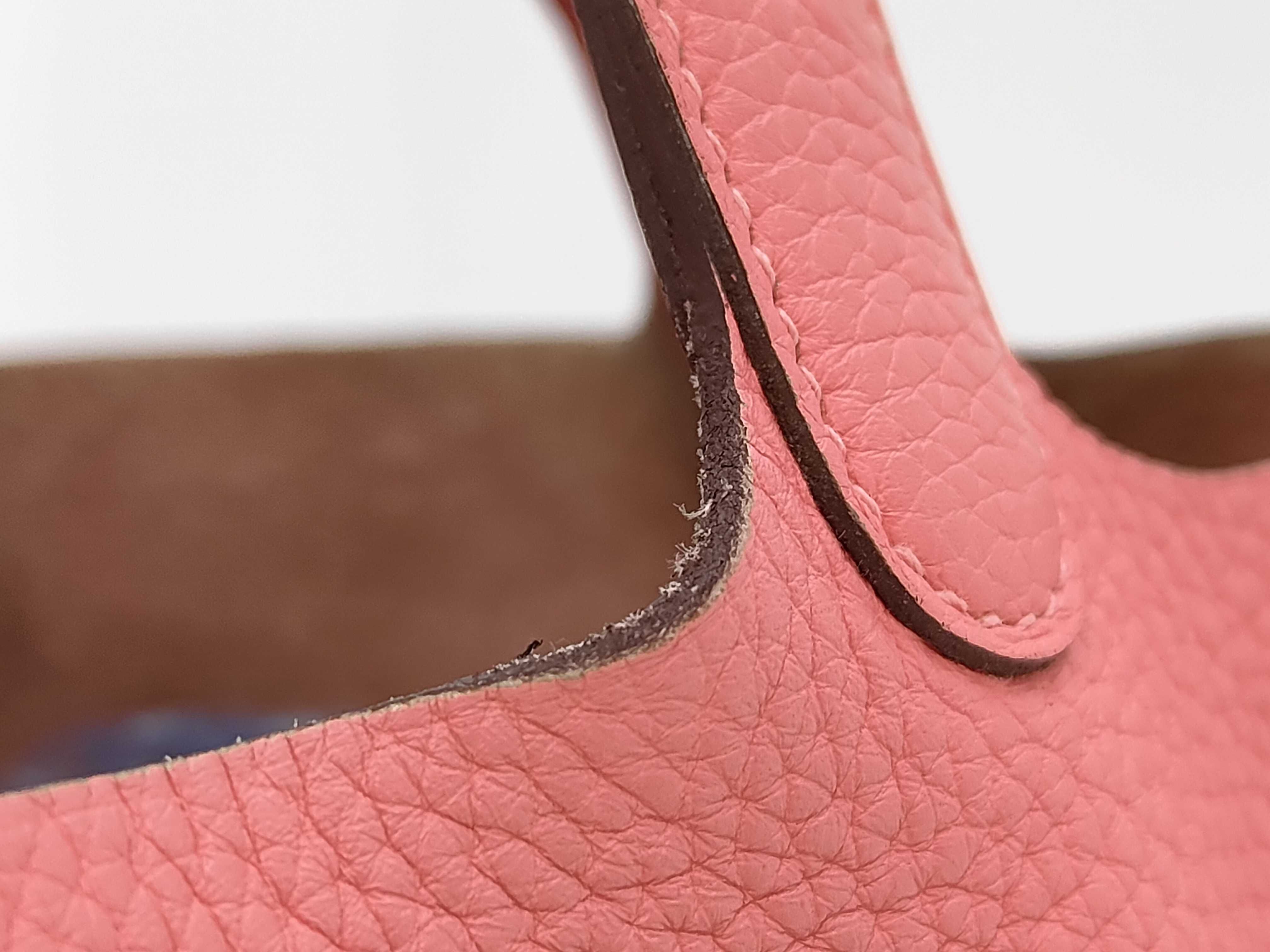 Picotan Lock 18 PM Taurillon Clemence Rose Azalea Silver Hardware X Handbag — view 3