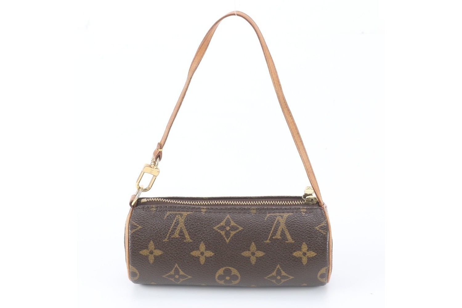 Monogram Papillon pouch only, leather handbag — view 3