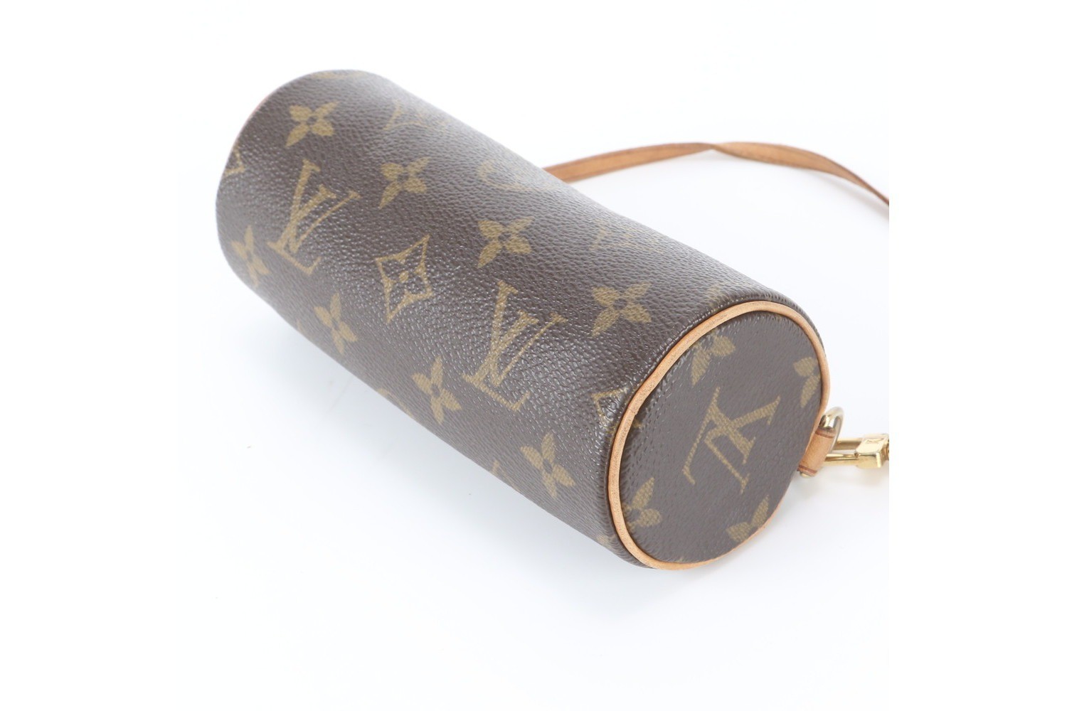 Monogram Papillon pouch only, leather handbag — view 4