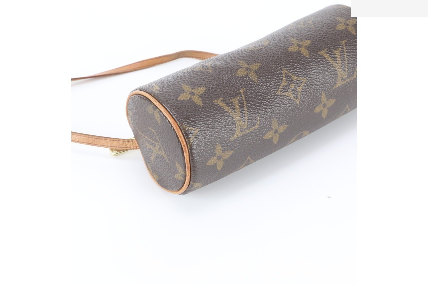 Monogram Papillon pouch only, leather handbag — view 5