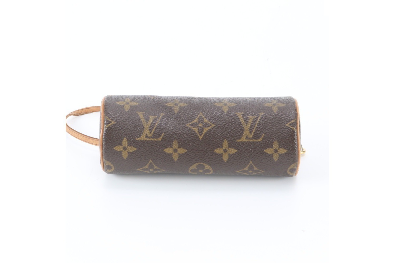 Monogram Papillon pouch only, leather handbag — view 6