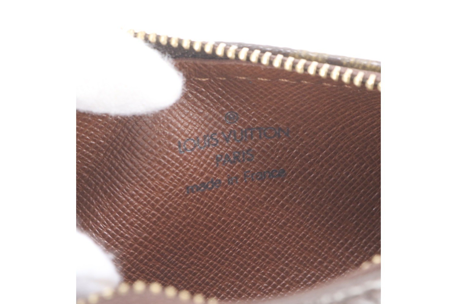 Monogram Papillon pouch only, leather handbag — view 8