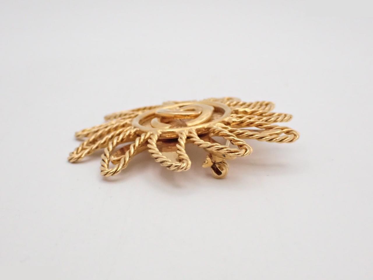 Coco Mark Gold Brooch — view 3