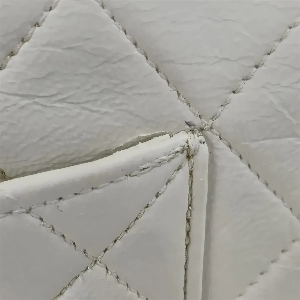 Matelassé Lambskin Double Flap Double Chain Bag, White with Gold Hardware, 0261916 (Serial Number 0-series), No Pull Strap — view 11