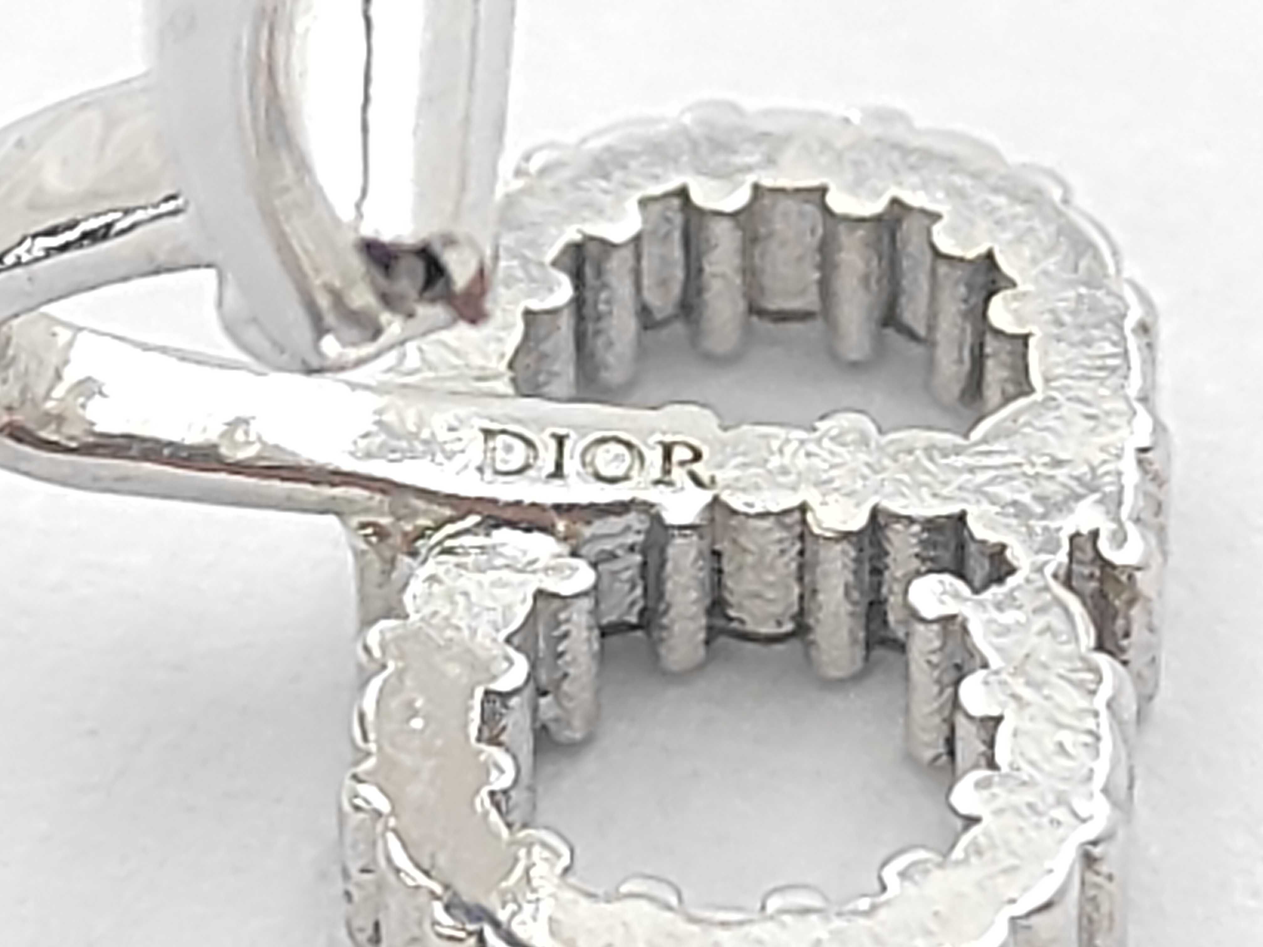 Silver Hardware CD Logo Ear Clip Earrings — view 5