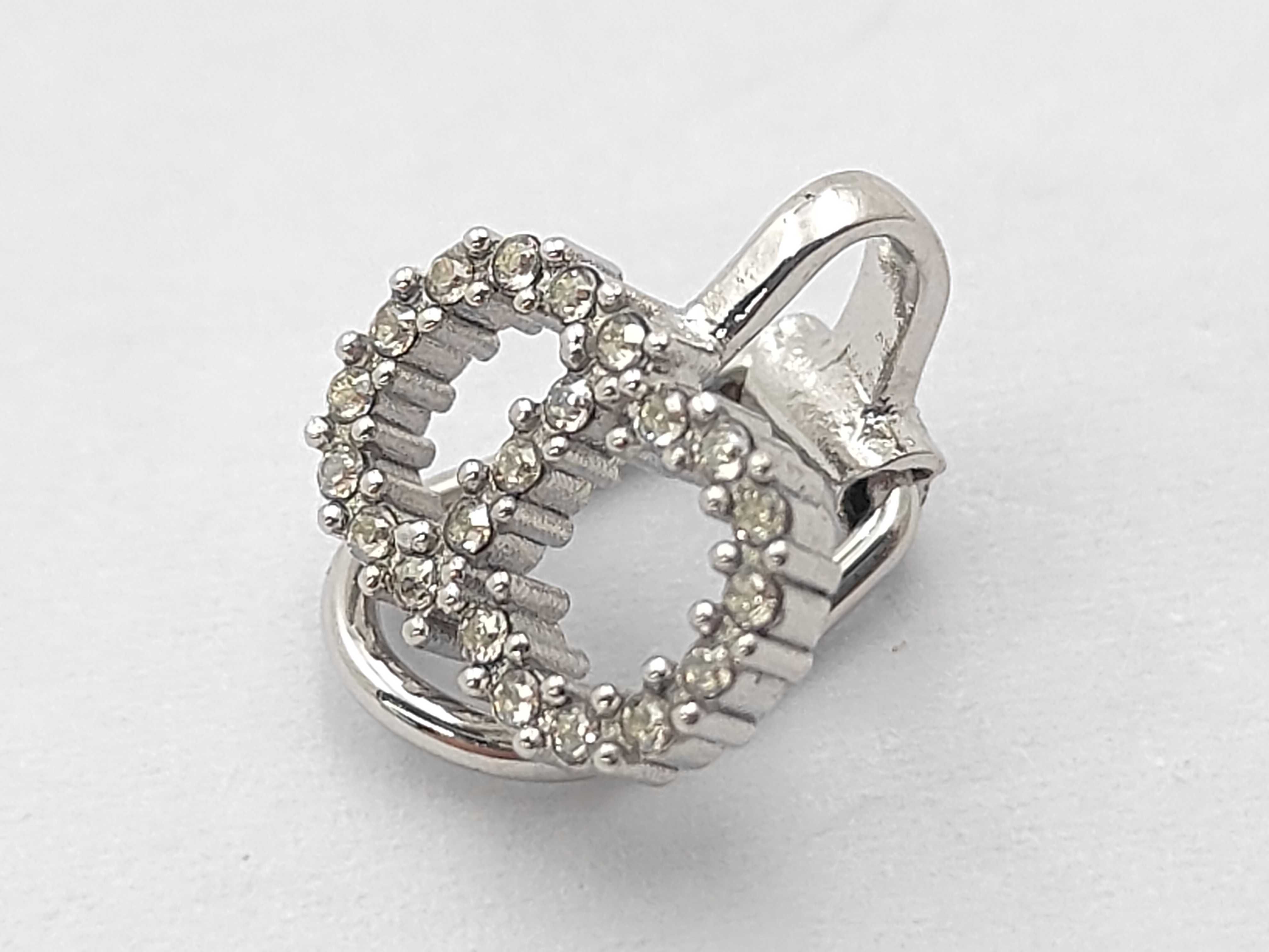 Silver Hardware CD Logo Ear Clip Earrings — view 6
