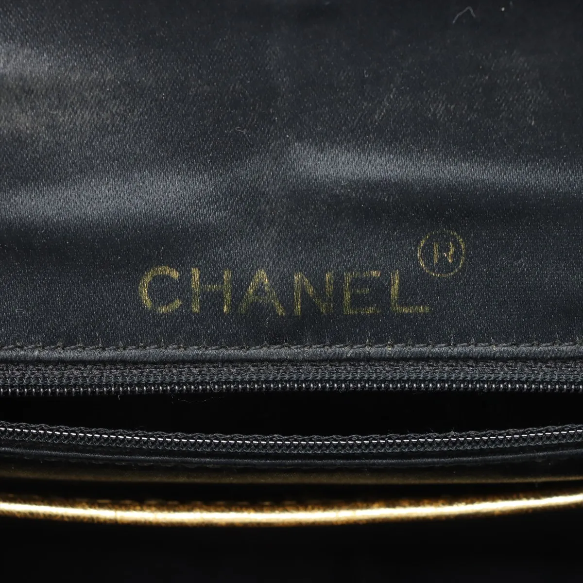 Mini Matelasse Satin x Leather Single Flap Single Chain Bag Black Gold Hardware 1354882 No. 1 — view 10