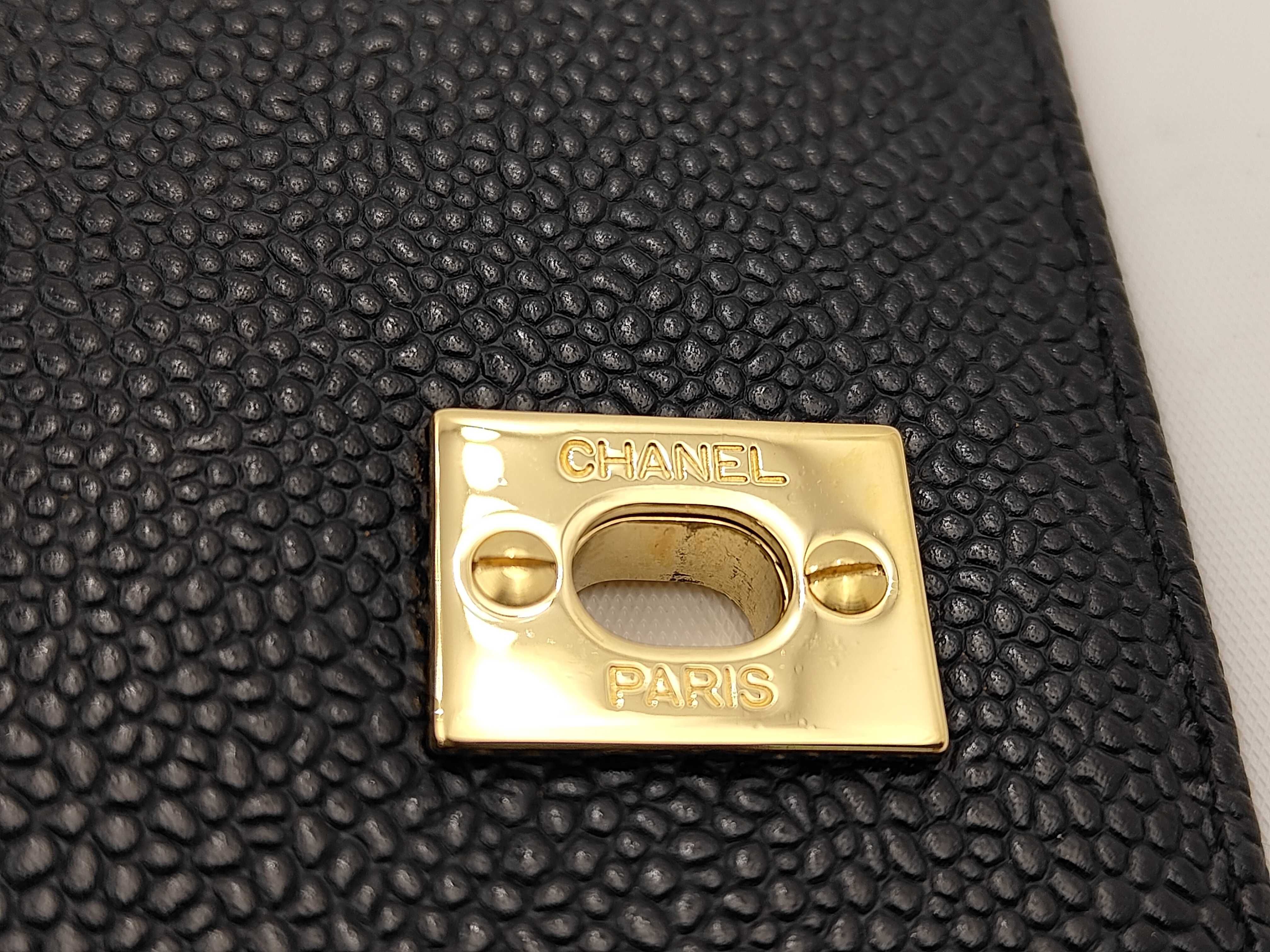 Caviar Skin Handbag, Gold Hardware, No. 6 Seal — view 13