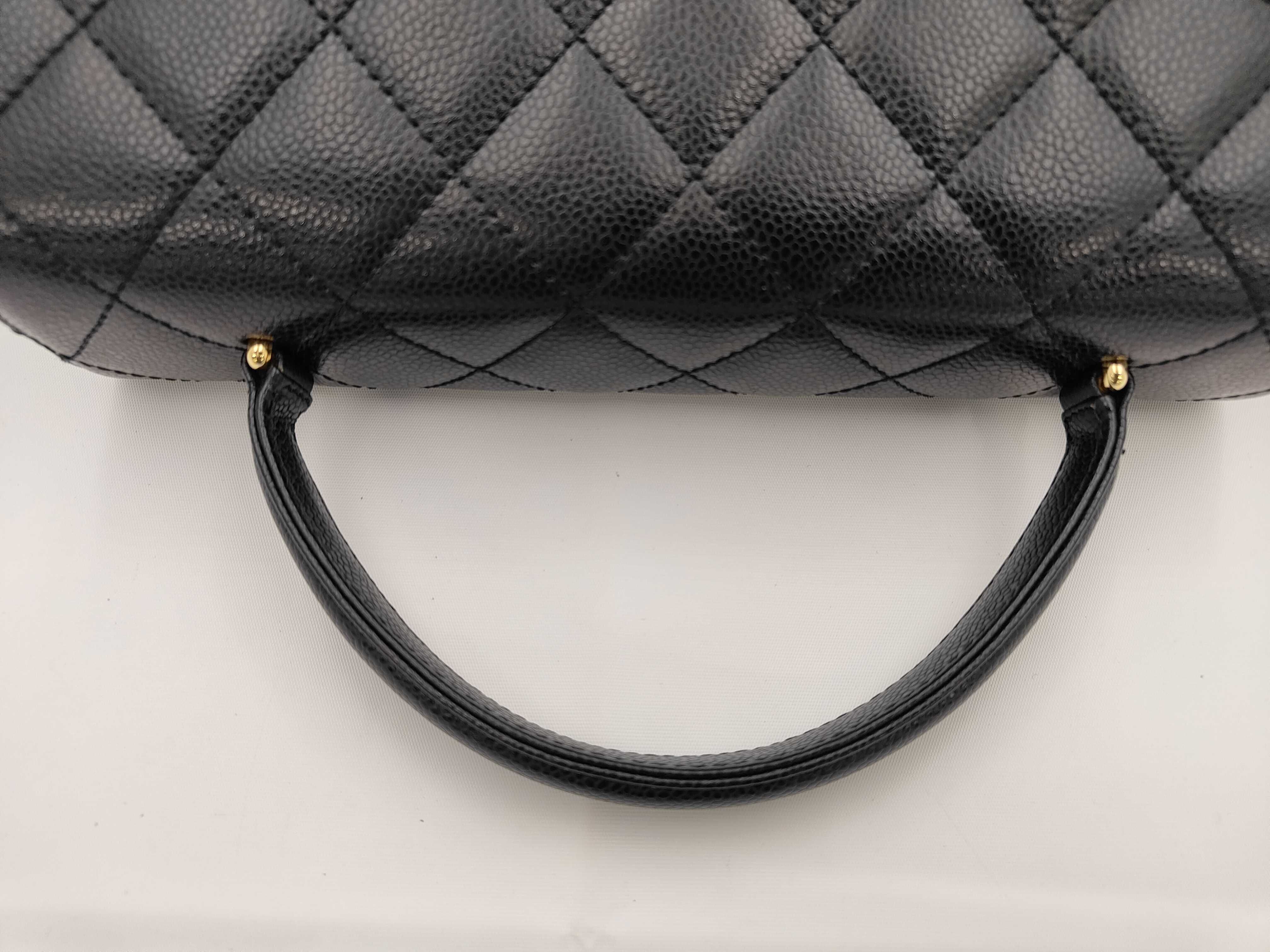 Caviar Skin Handbag, Gold Hardware, No. 6 Seal — view 3