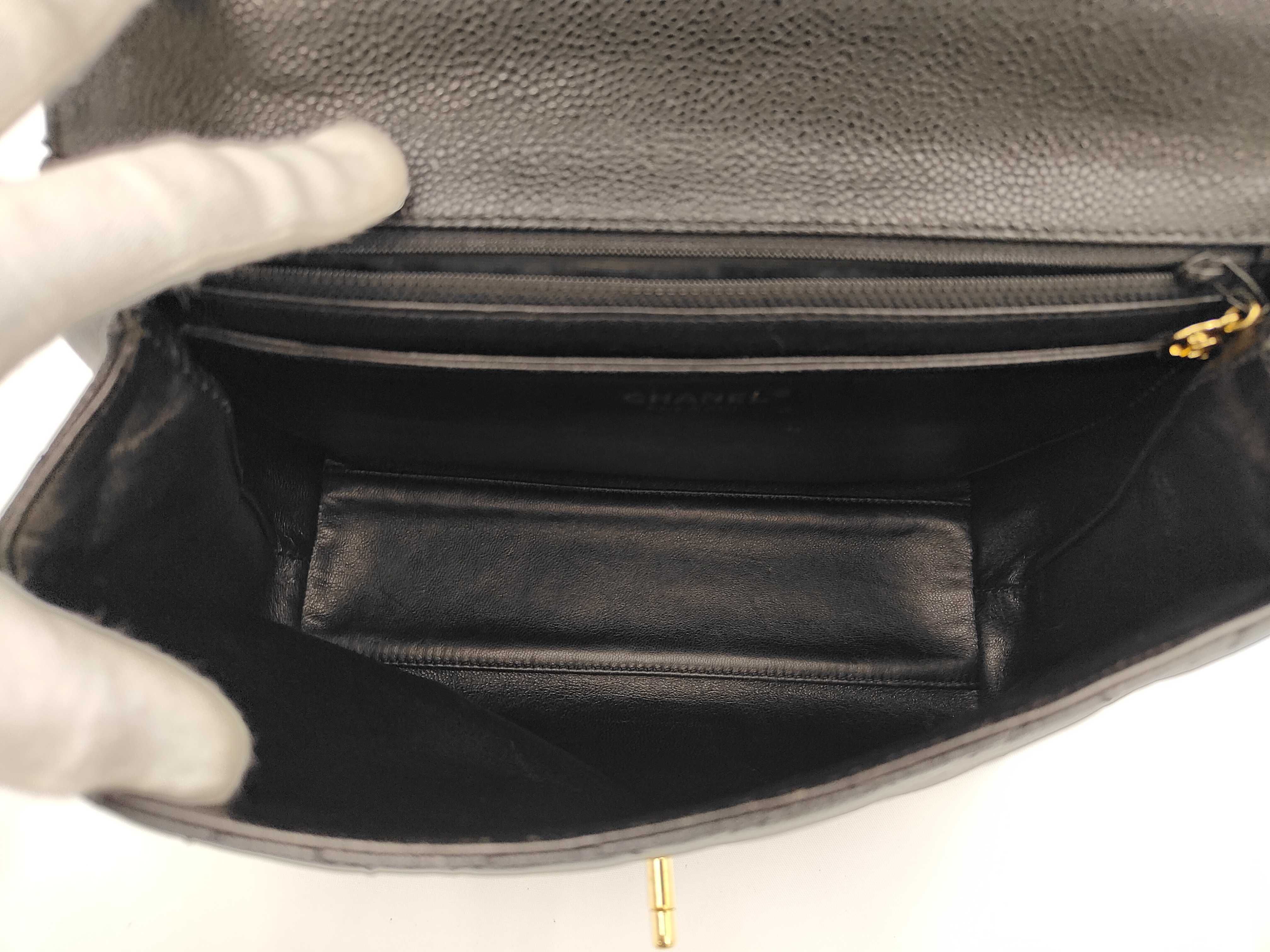 Caviar Skin Handbag, Gold Hardware, No. 6 Seal — view 9
