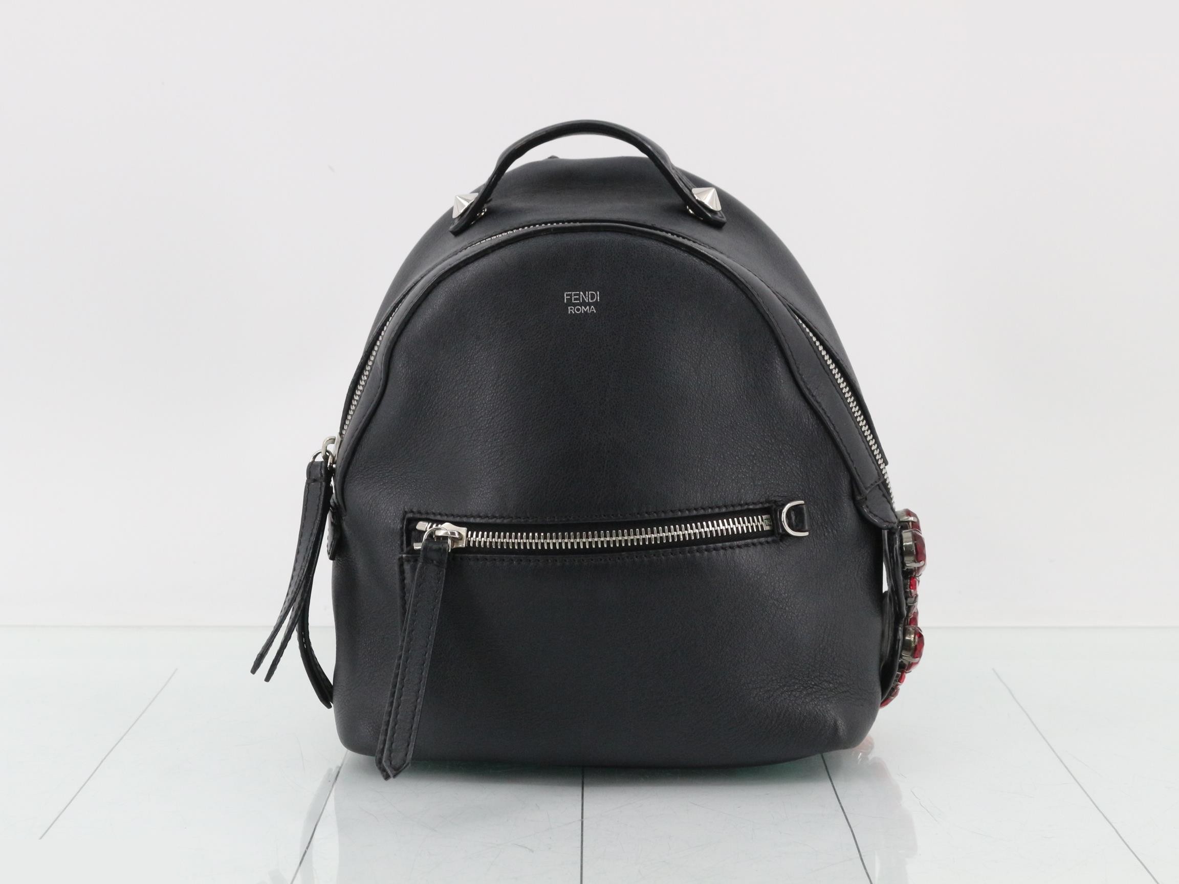 Vitheway Leather Backpack Rucksack Black