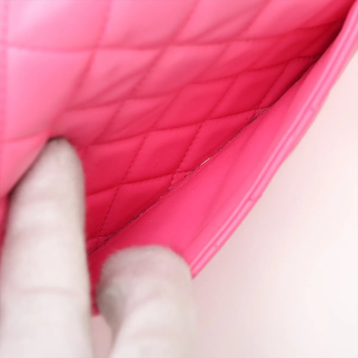 Mini Matelassé 20 Lambskin Single Flap Single Chain Bag, Pink with Gold Hardware, U291U7A0, Random Plate, A69900 — view 9