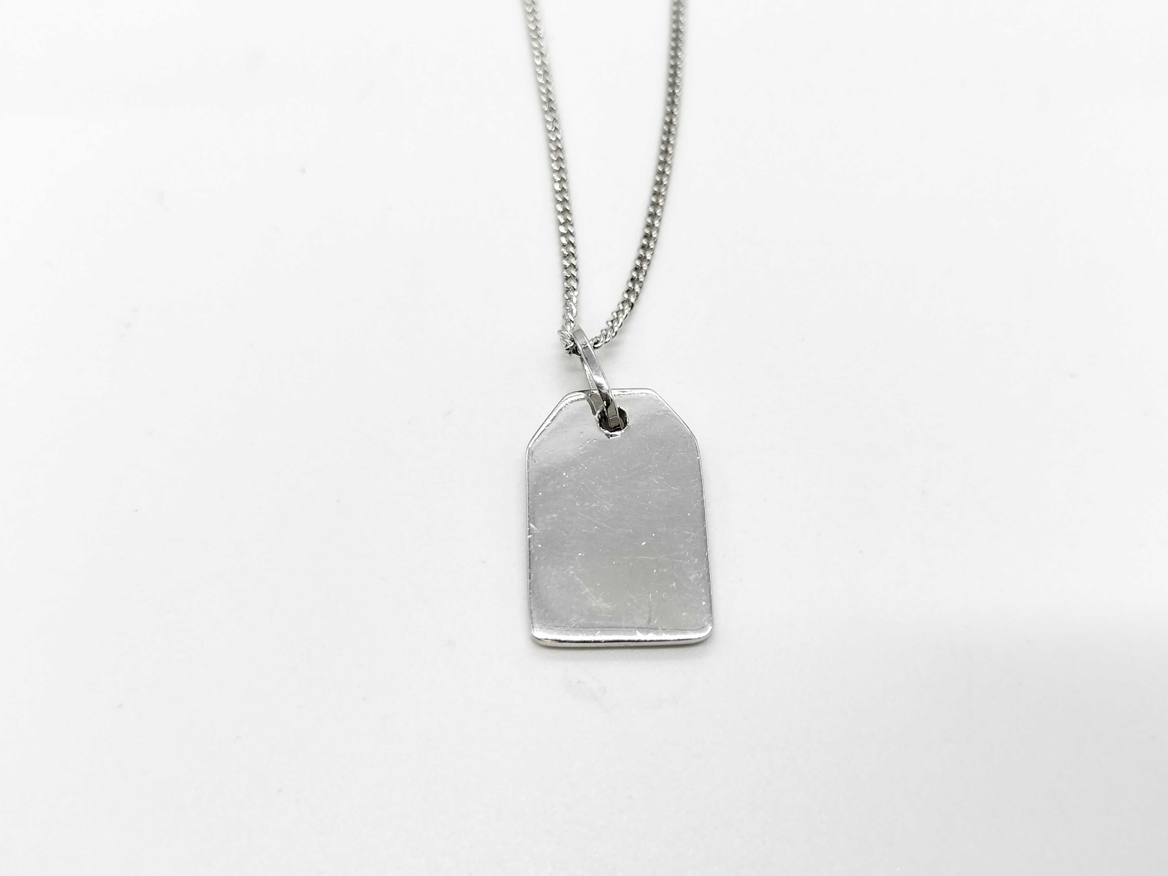 couture logo plate necklace — view 2