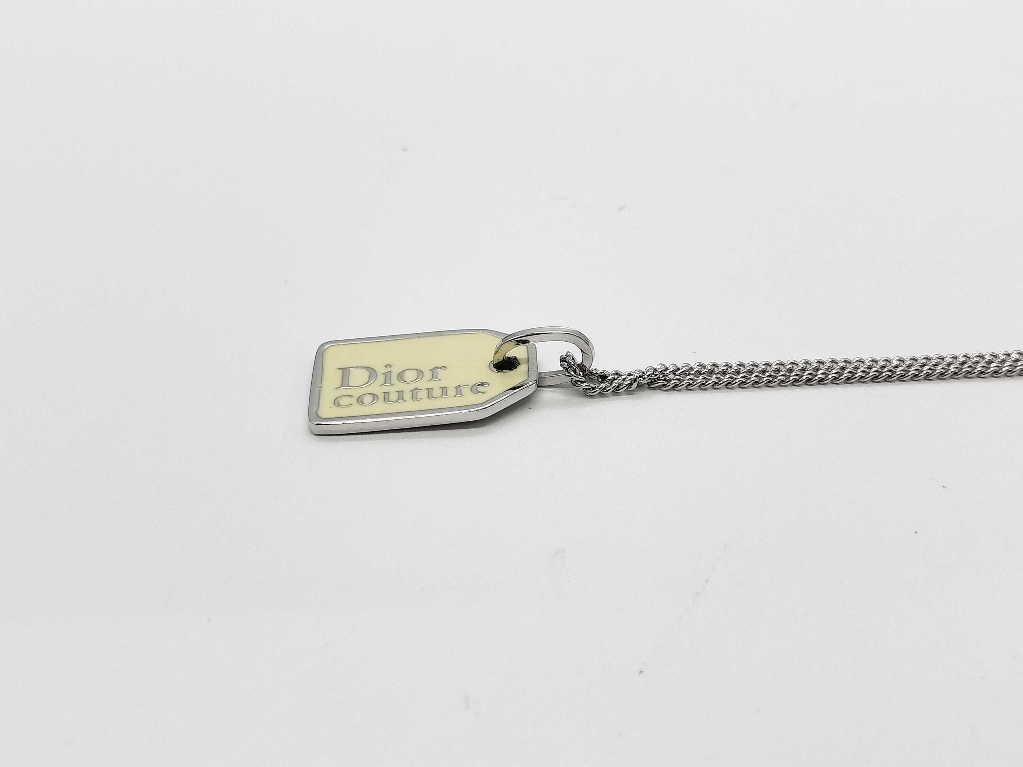 couture logo plate necklace — view 3