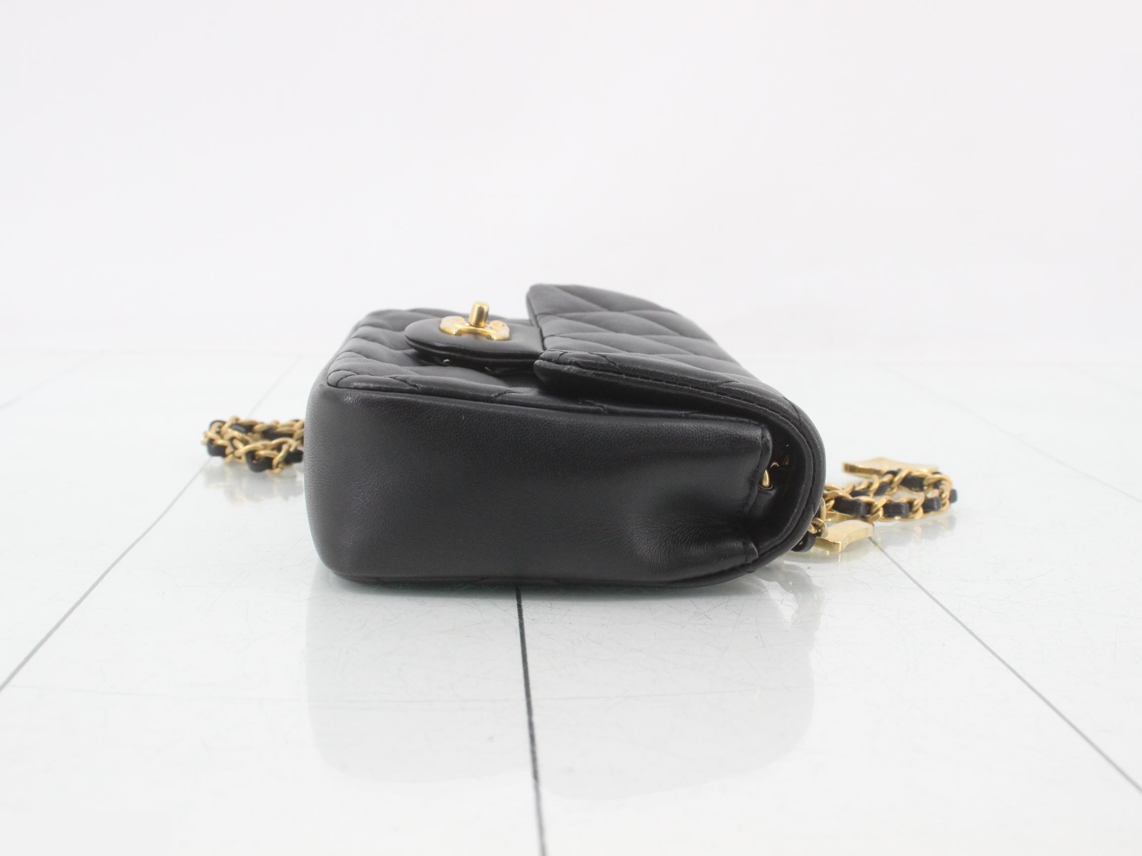 Heart charm lambskin mini matelassé shoulder bag — view 3