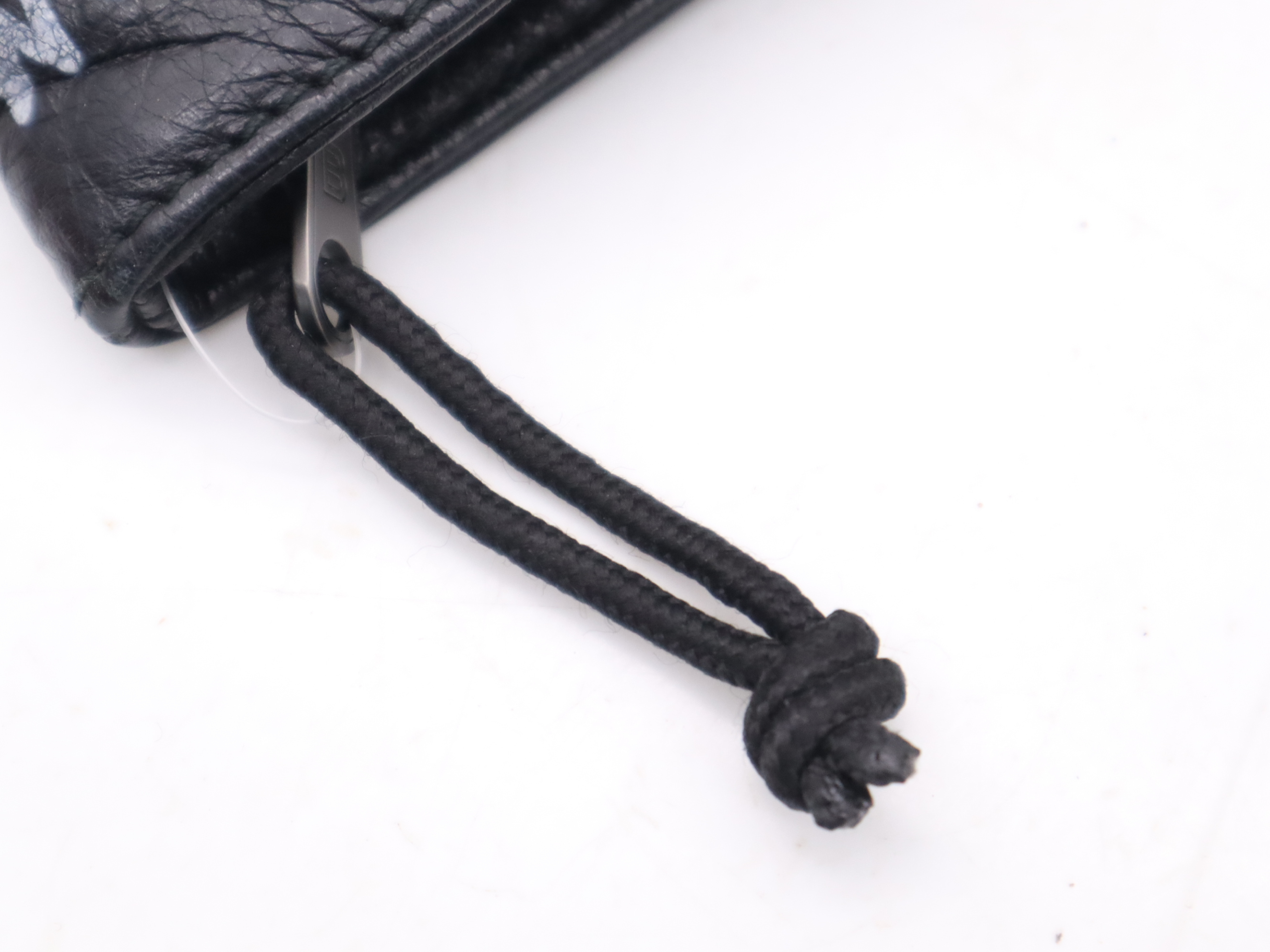 Leather Graffiti Clutch Bag, Black, Silver Hardware — view 6
