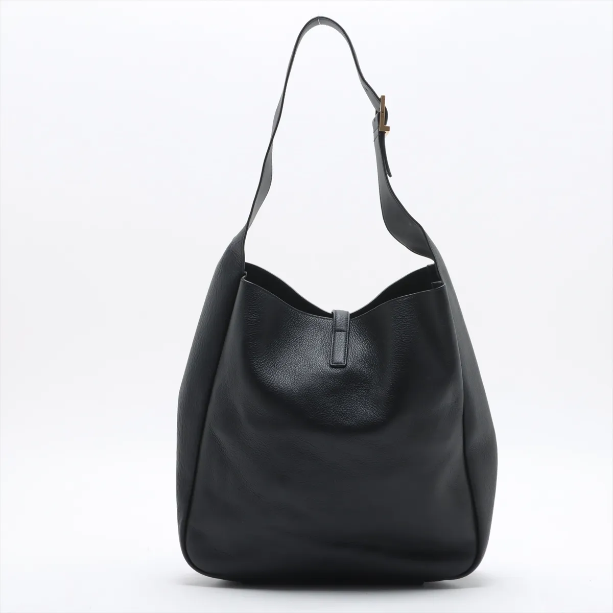 LE 5 A 7 Large Leather Shoulder Bag Black 753837 — view 2