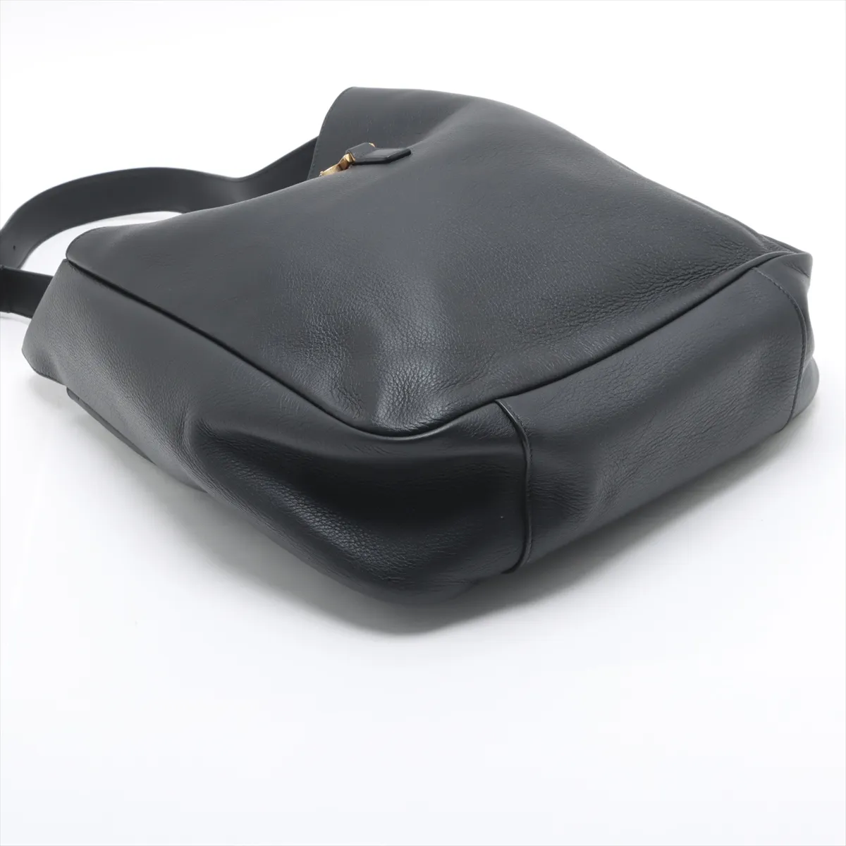 LE 5 A 7 Large Leather Shoulder Bag Black 753837 — view 4