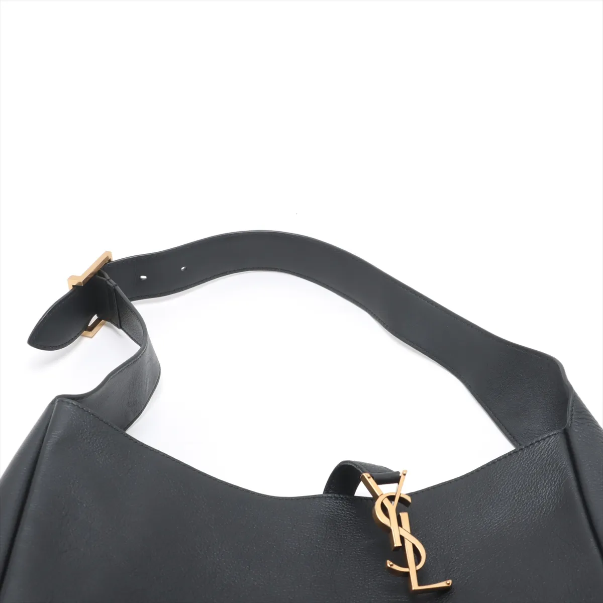 LE 5 A 7 Large Leather Shoulder Bag Black 753837 — view 6